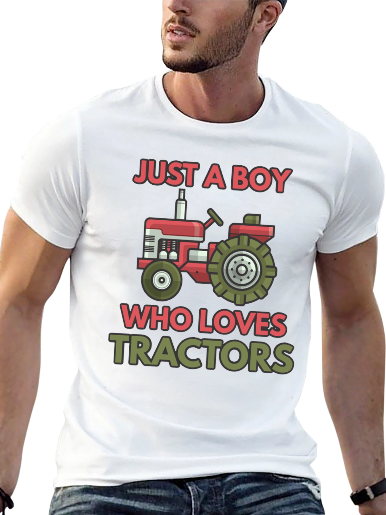 Boy Who Loves Tractors Graphic T-Shirt
