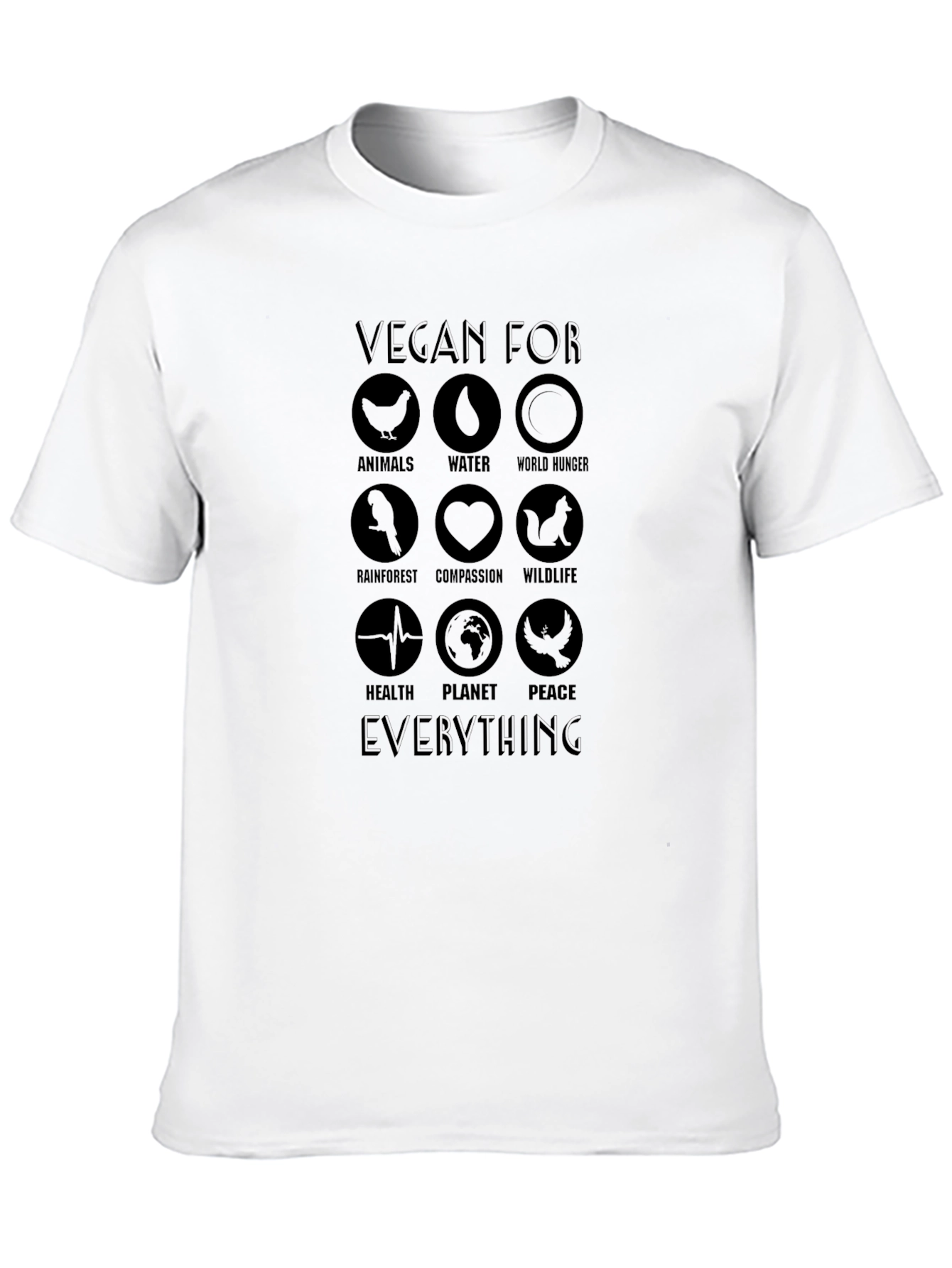 Vegan For Everything Black T-Shirt