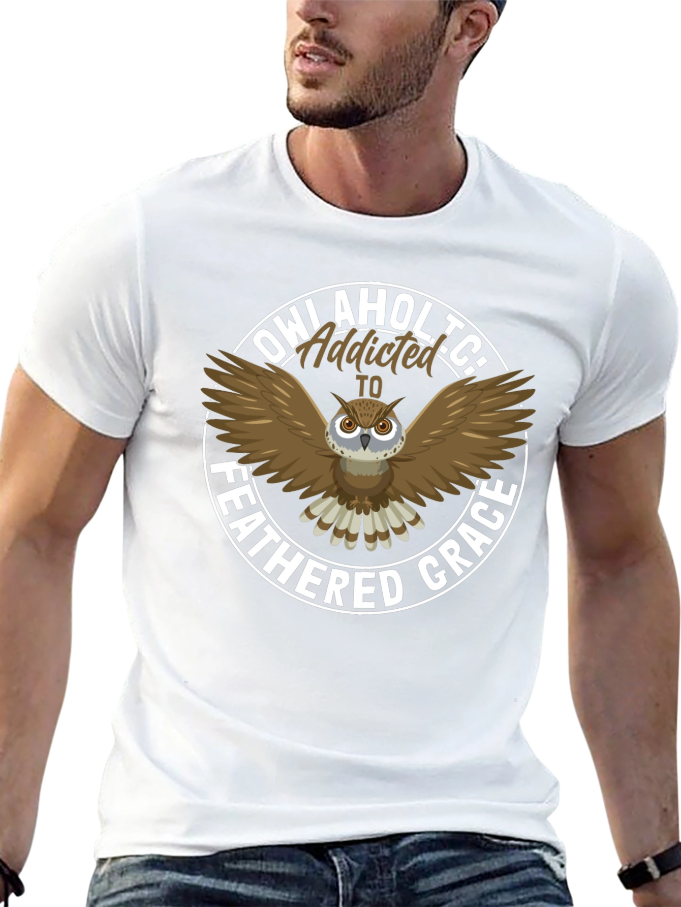 Owl Addict T-Shirt Feathered Grace