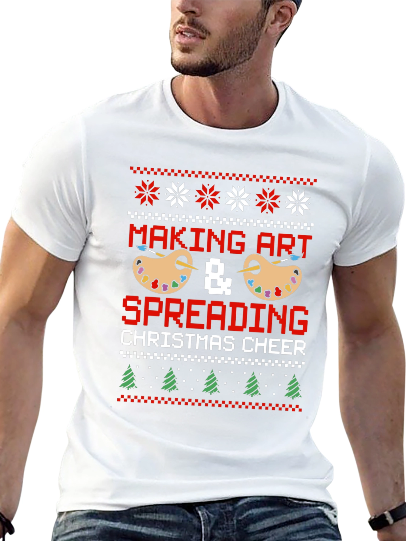 Making Art Christmas Cheer Graphic Tee