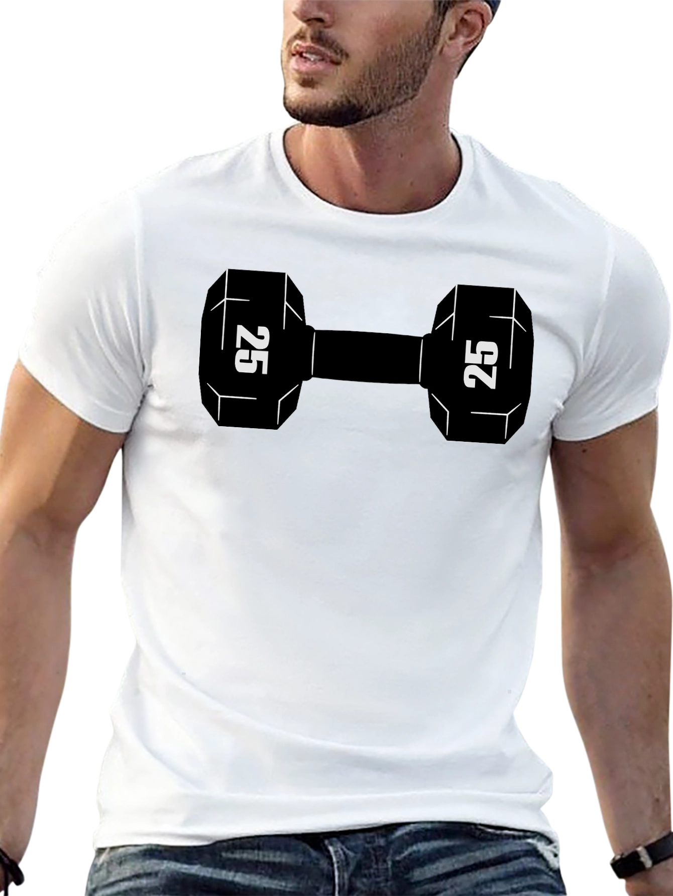 Workout Ready: 25lb Dumbbell Graphic T-Shirt