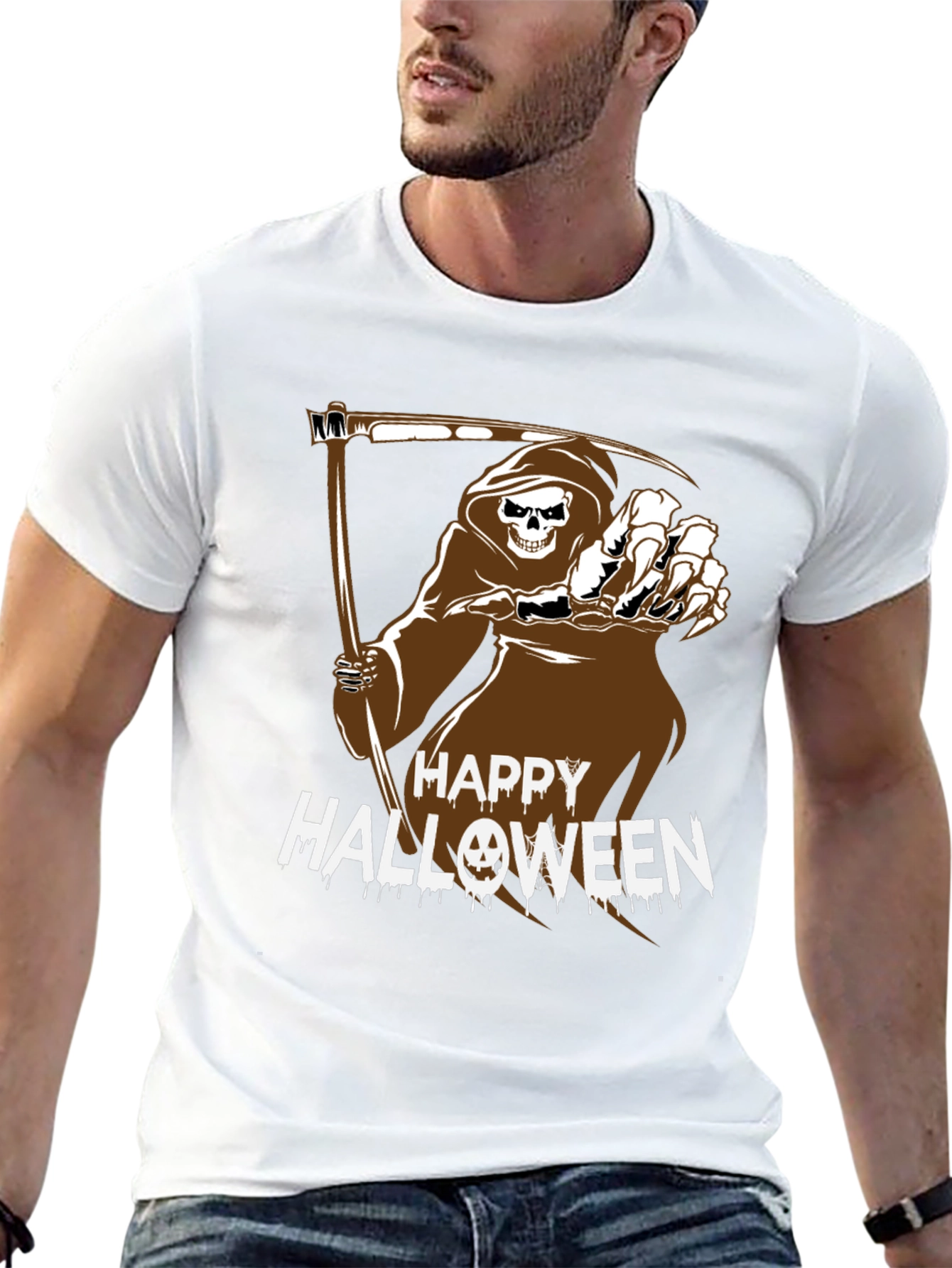 Happy Halloween Reaper Graphic Tee