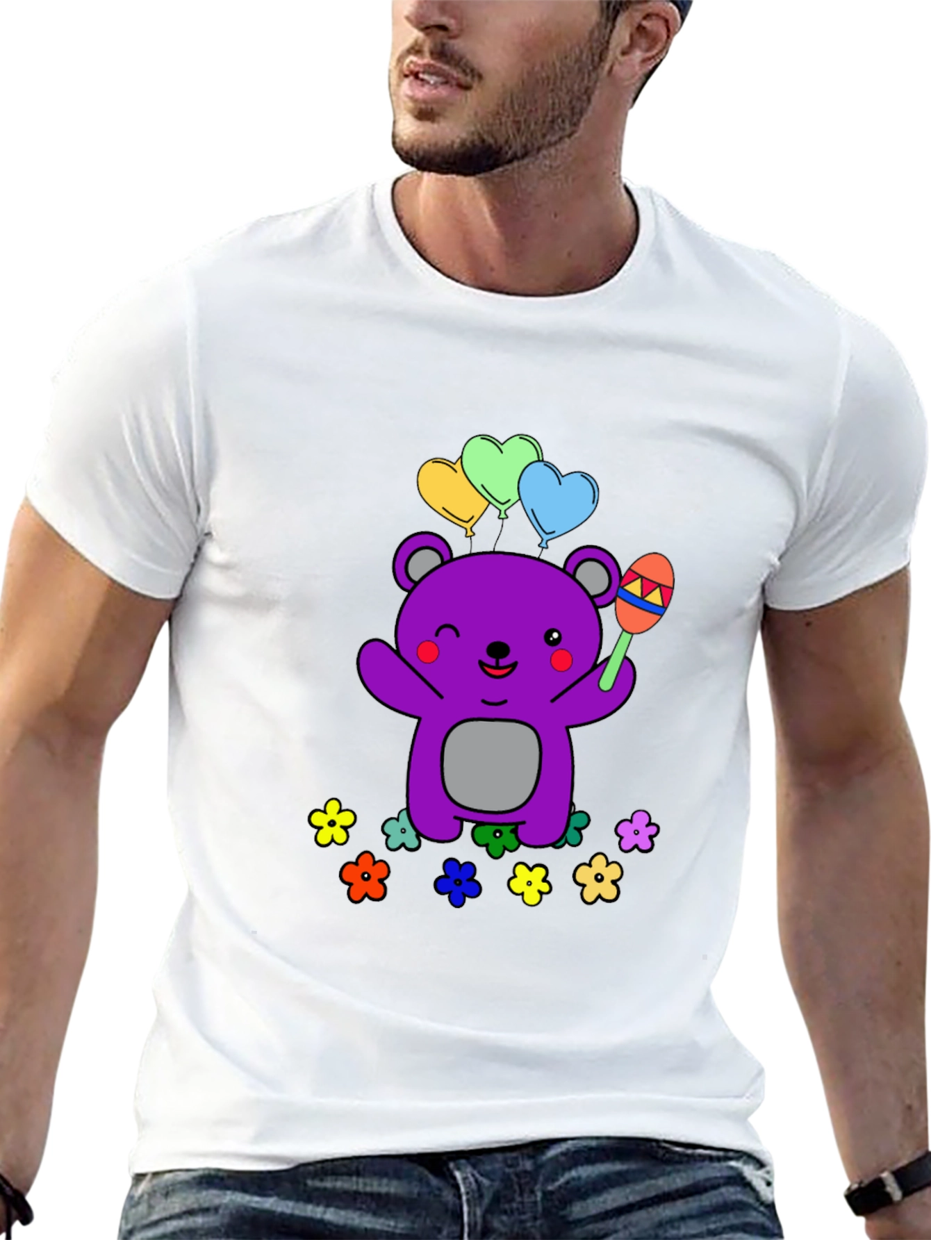 Cute Cartoon Bear Graphic Tee