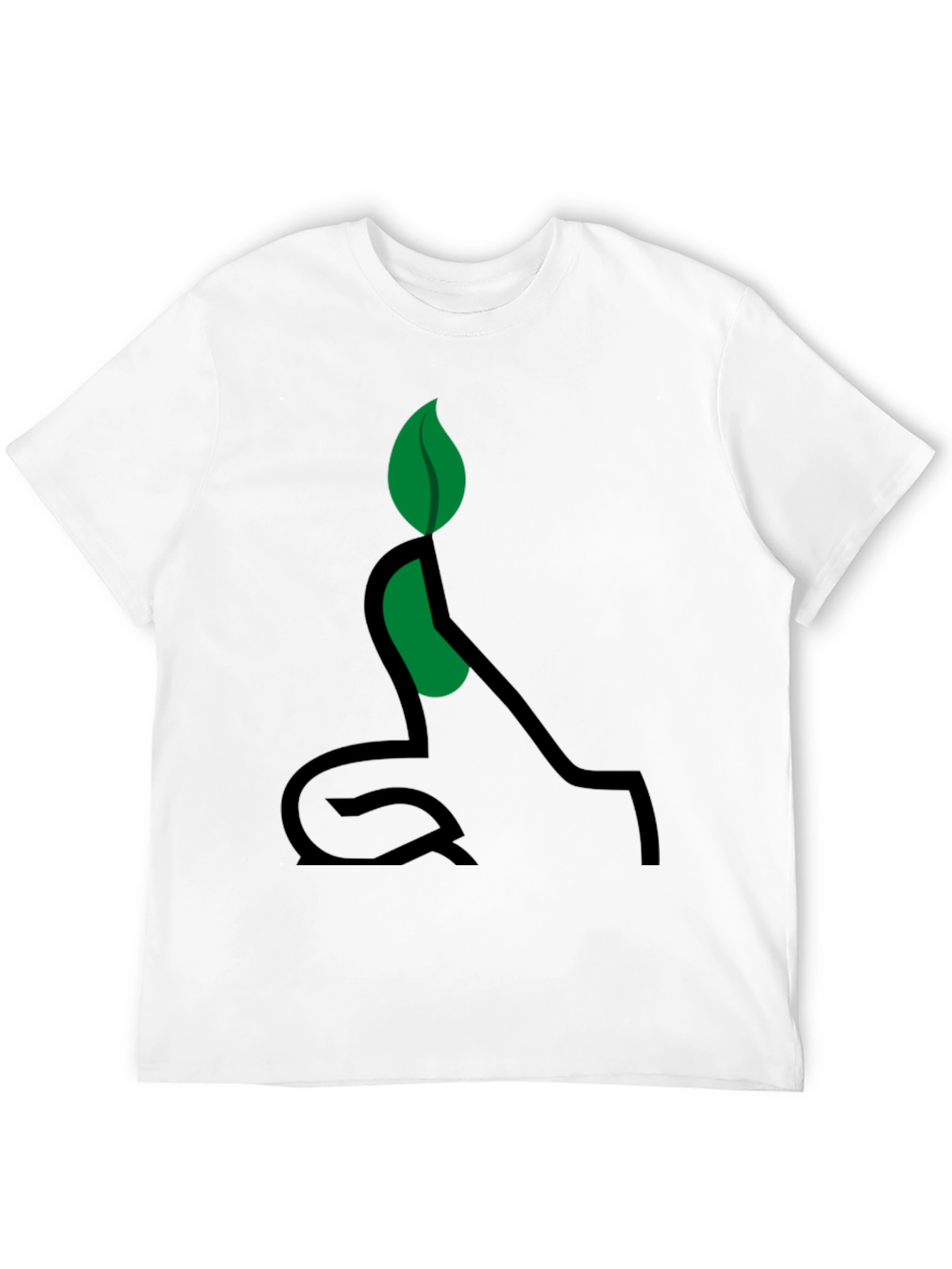 Eco-Friendly Plant Yoga T-Shirt - Black