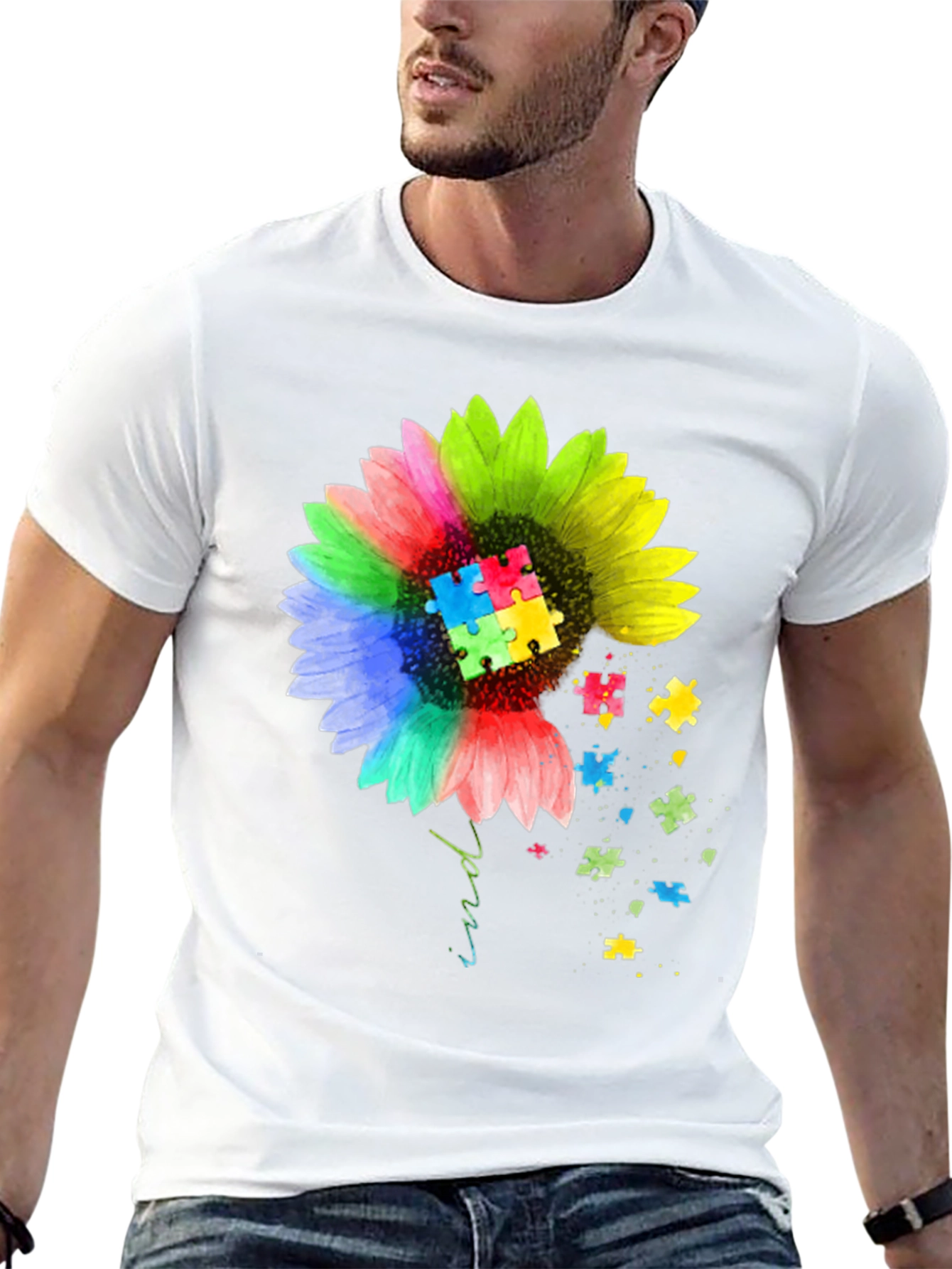 Autism Awareness Sunflower Graphic Tee