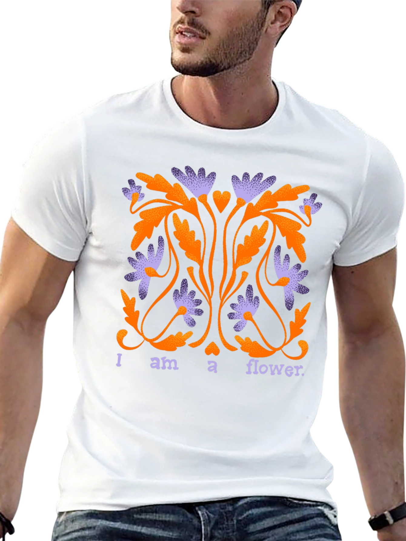 I am a Flower Graphic Tee - Trendy Print