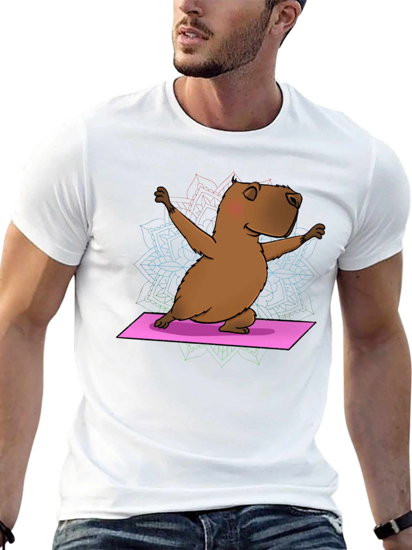 Yoga Capybara T-Shirt - Funny Meditation Tee