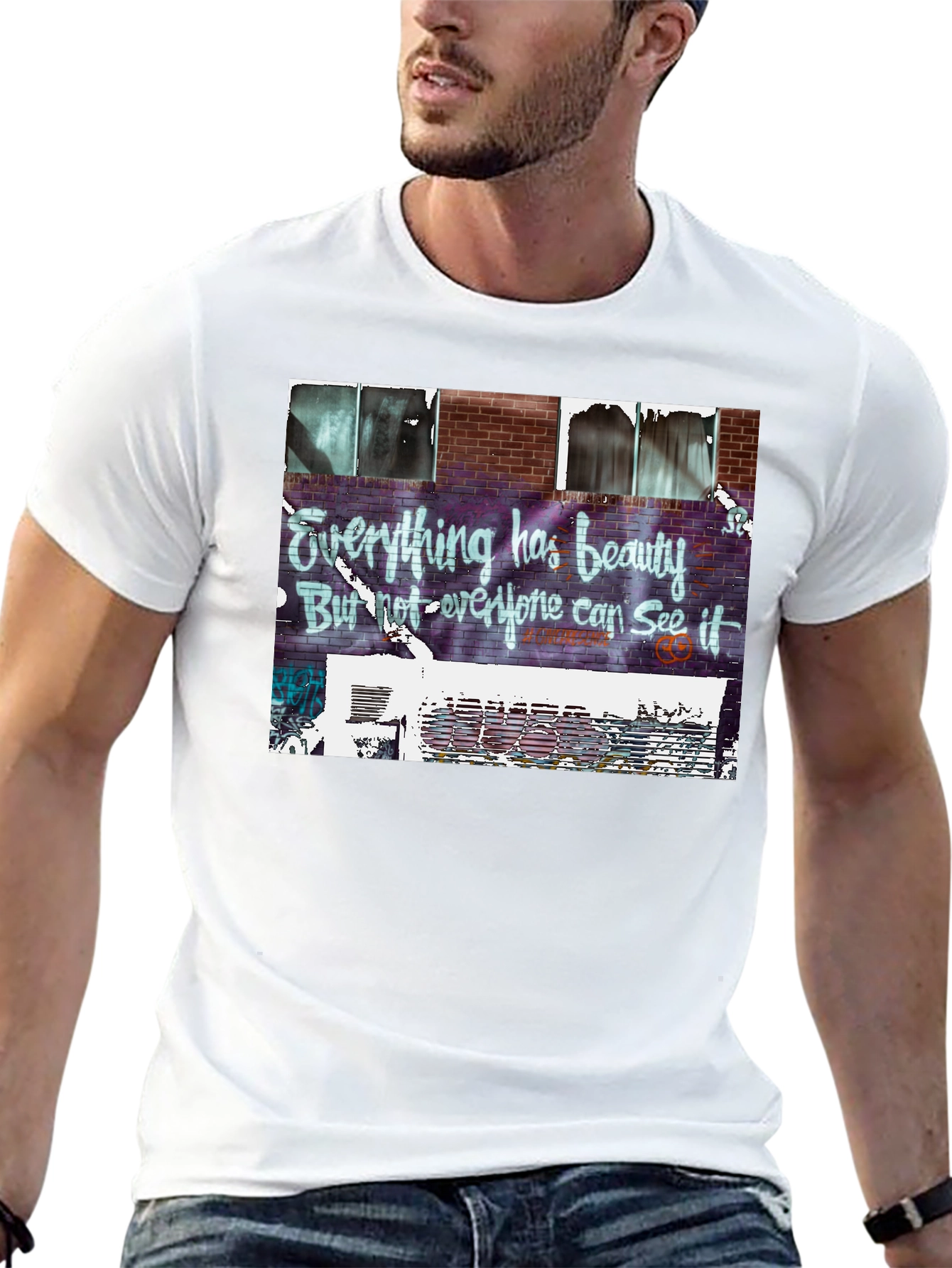 Beauty Graffiti Graphic Tee - Street Art Style