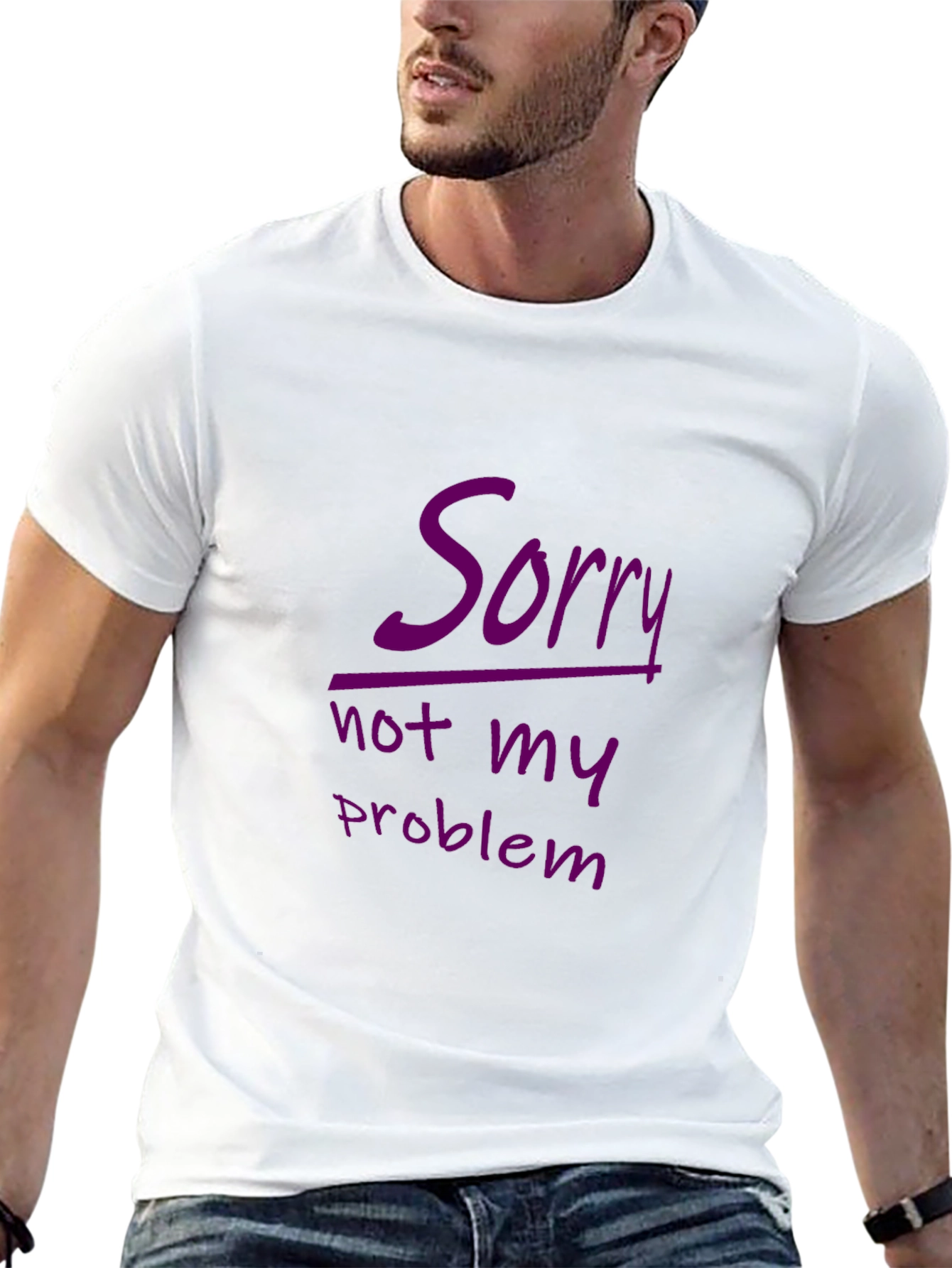 Sorry Not My Problem Black Graphic Tee