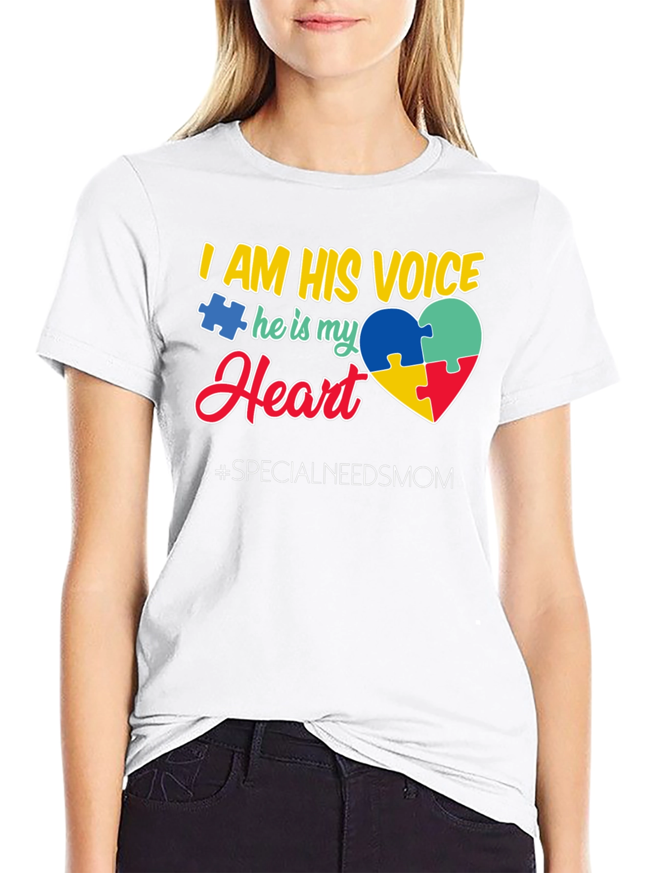 Autism Awareness I Am His Voice Graphic Tee