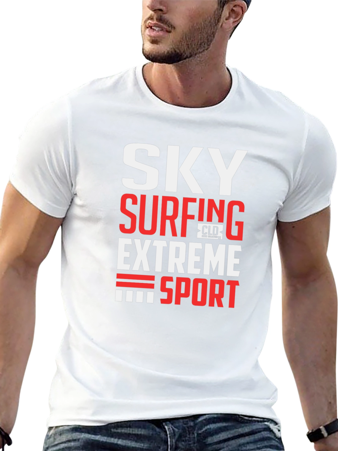 Sky Surfing Extreme Sport Black T-Shirt