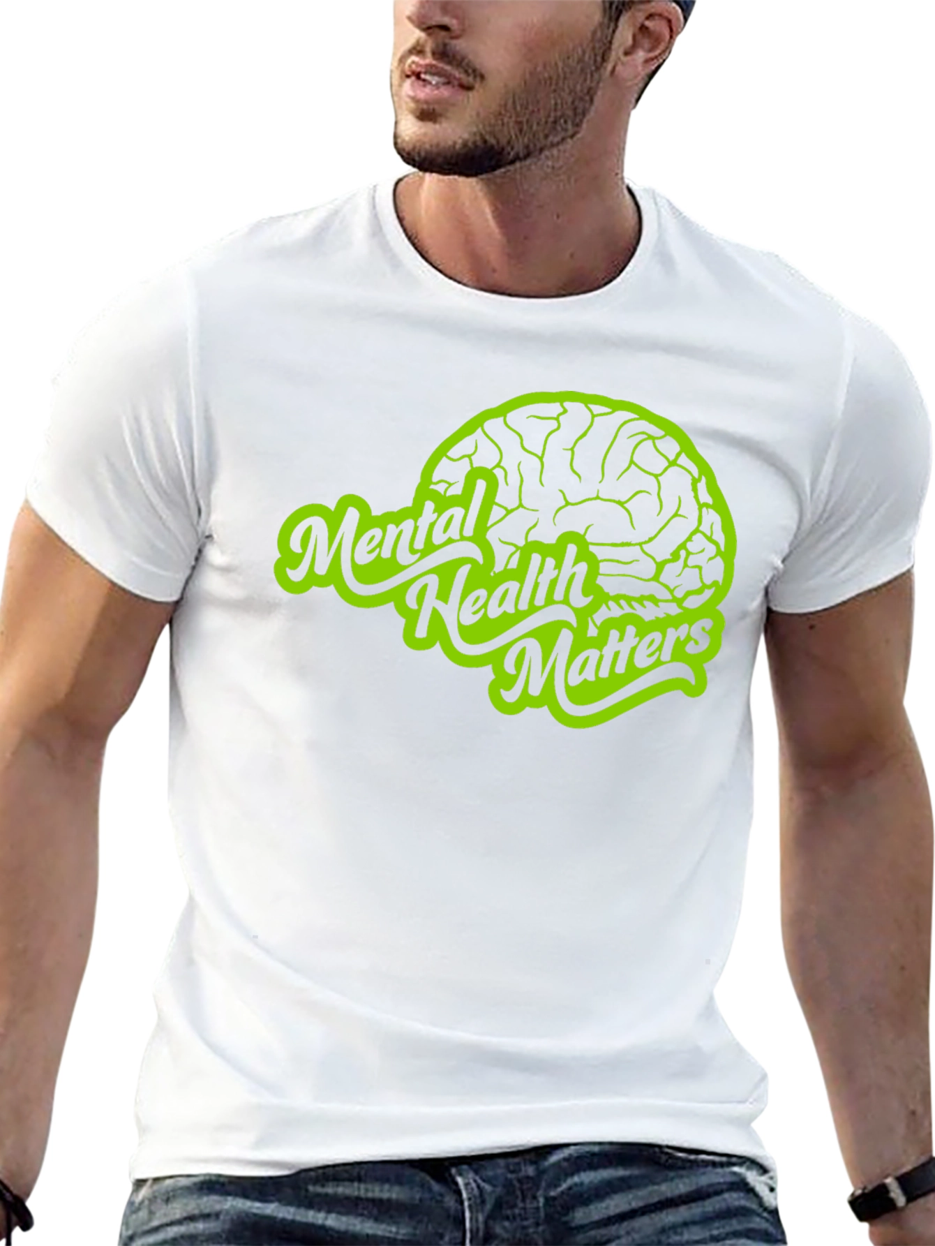 Mental Health Matters T-Shirt - Brain Graphic Tee