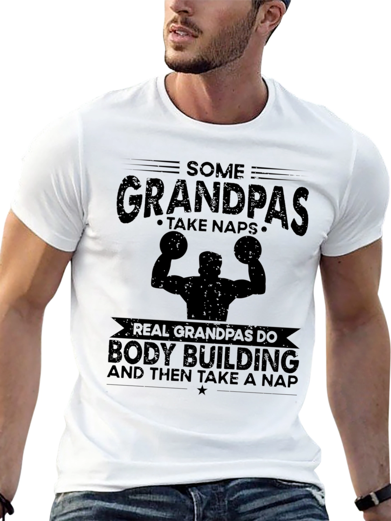 Grandpa Bodybuilding T-Shirt - Funny Workout Gift