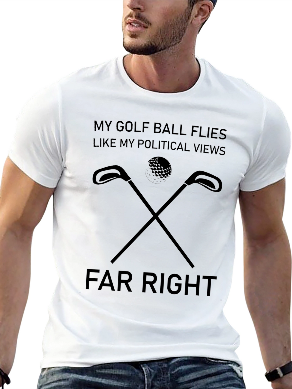 Funny Golf Political Tee - Far Right Humor