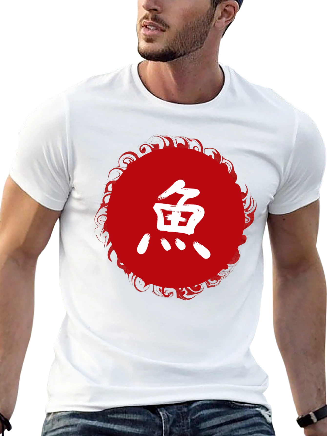 Japanese Koi Fish Graphic Tee - Black
