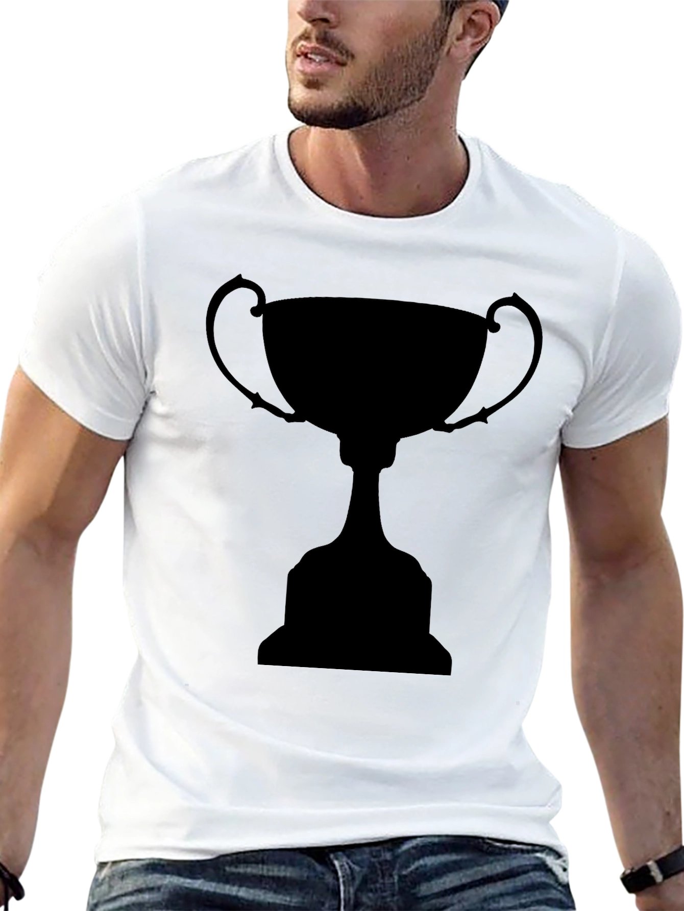 Trophy Graphic Tee - Solid Black Short Sleeve