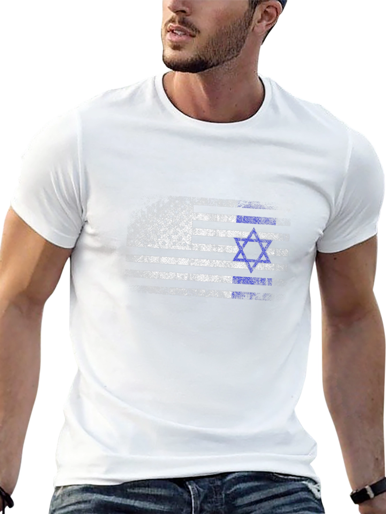 USA Israel Flag Graphic T-Shirt