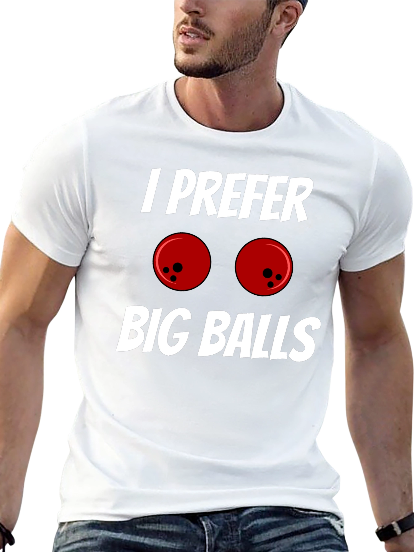 I Prefer Big Balls T-Shirt Funny Bowling Tee