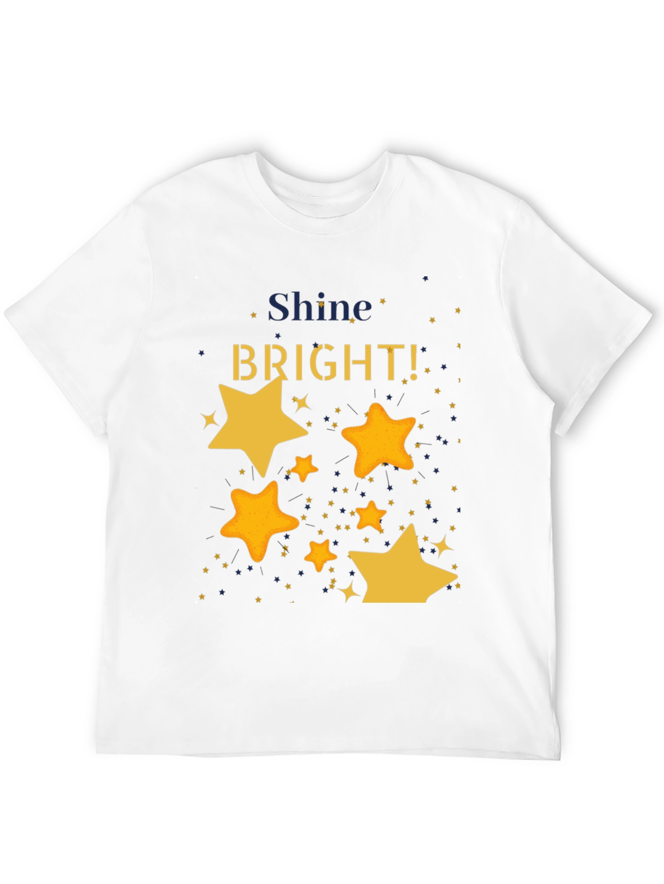 Shine Bright Starry Graphic Black T-Shirt