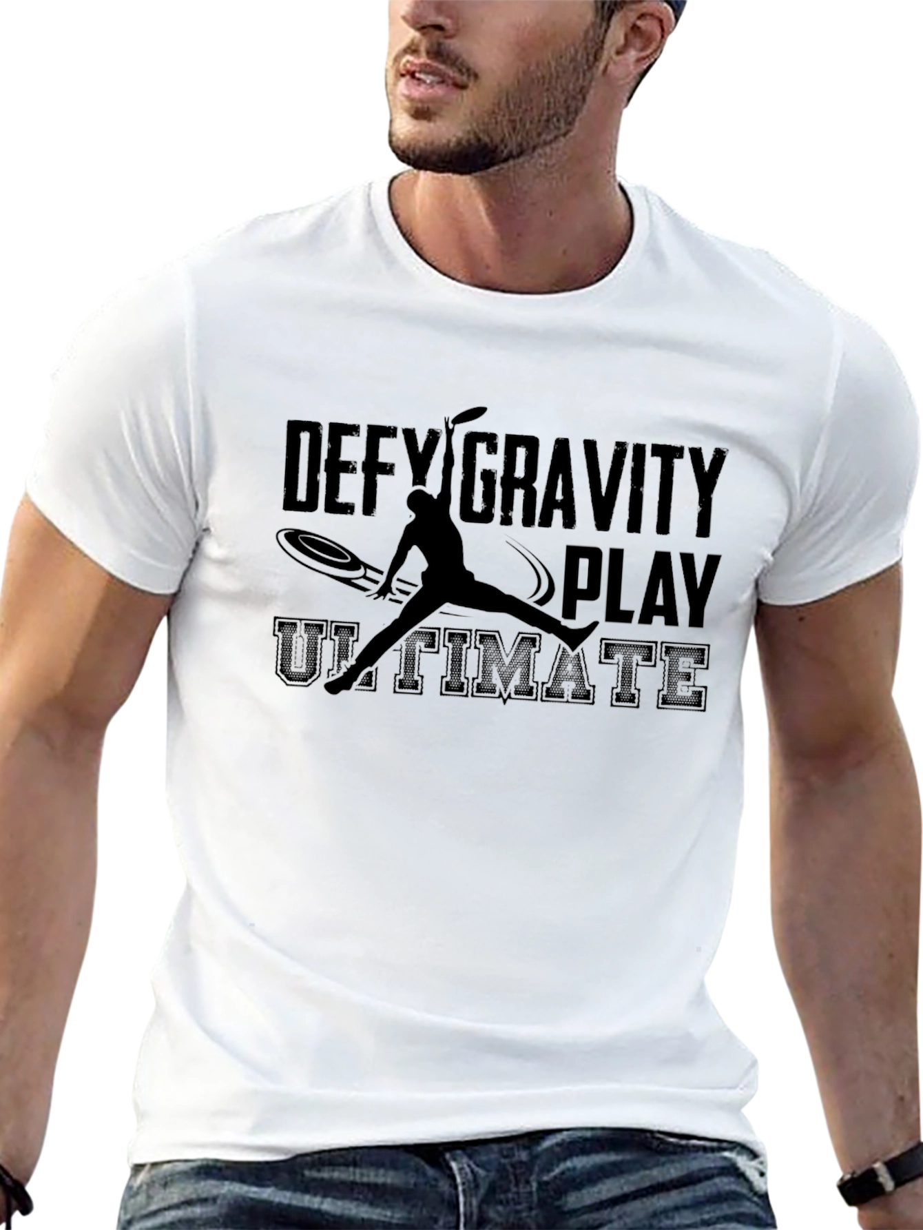 Defy Gravity Ultimate Frisbee Player Tee