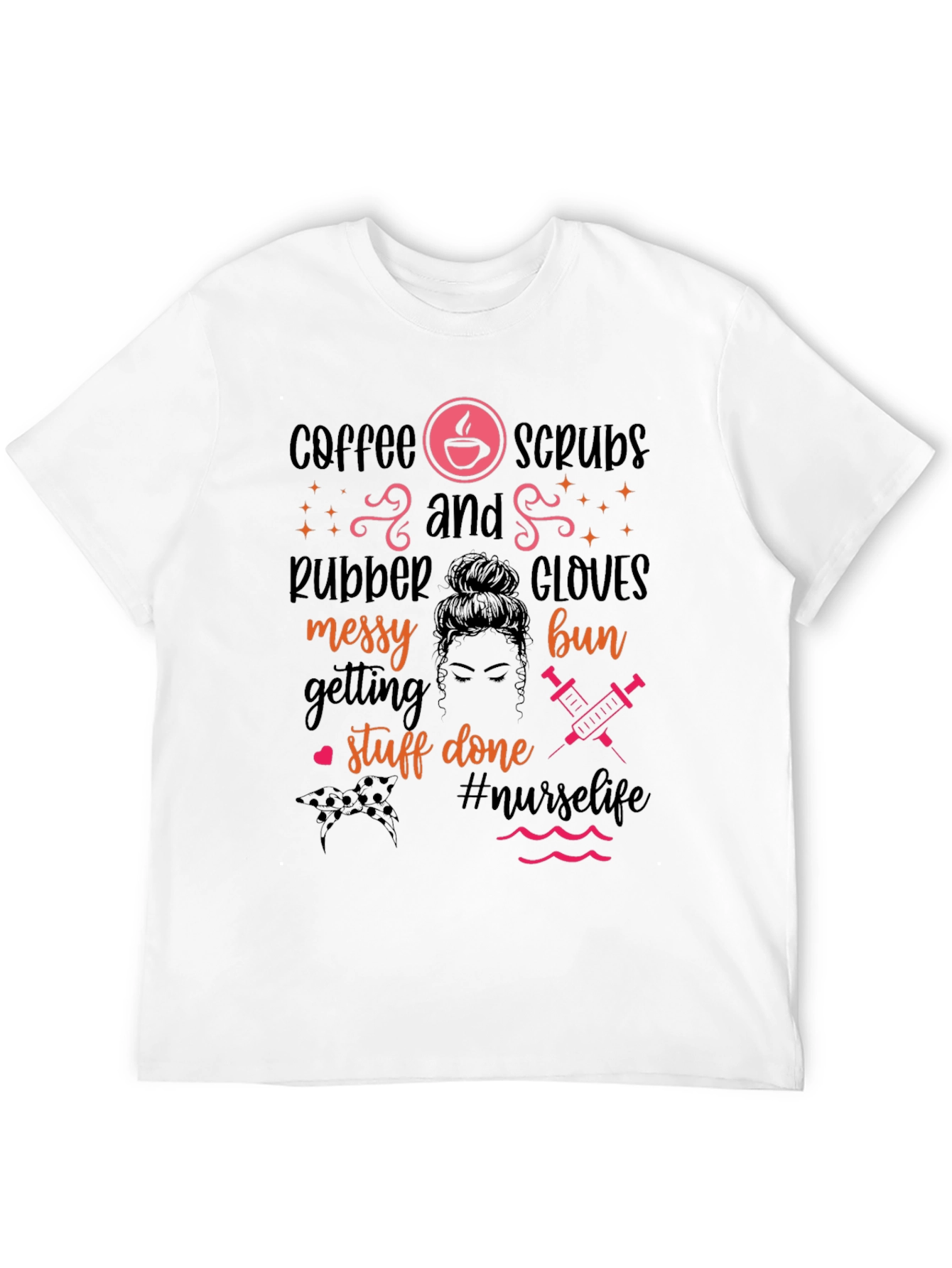 Nurse Life Coffee Scrubs Graphic T-Shirt