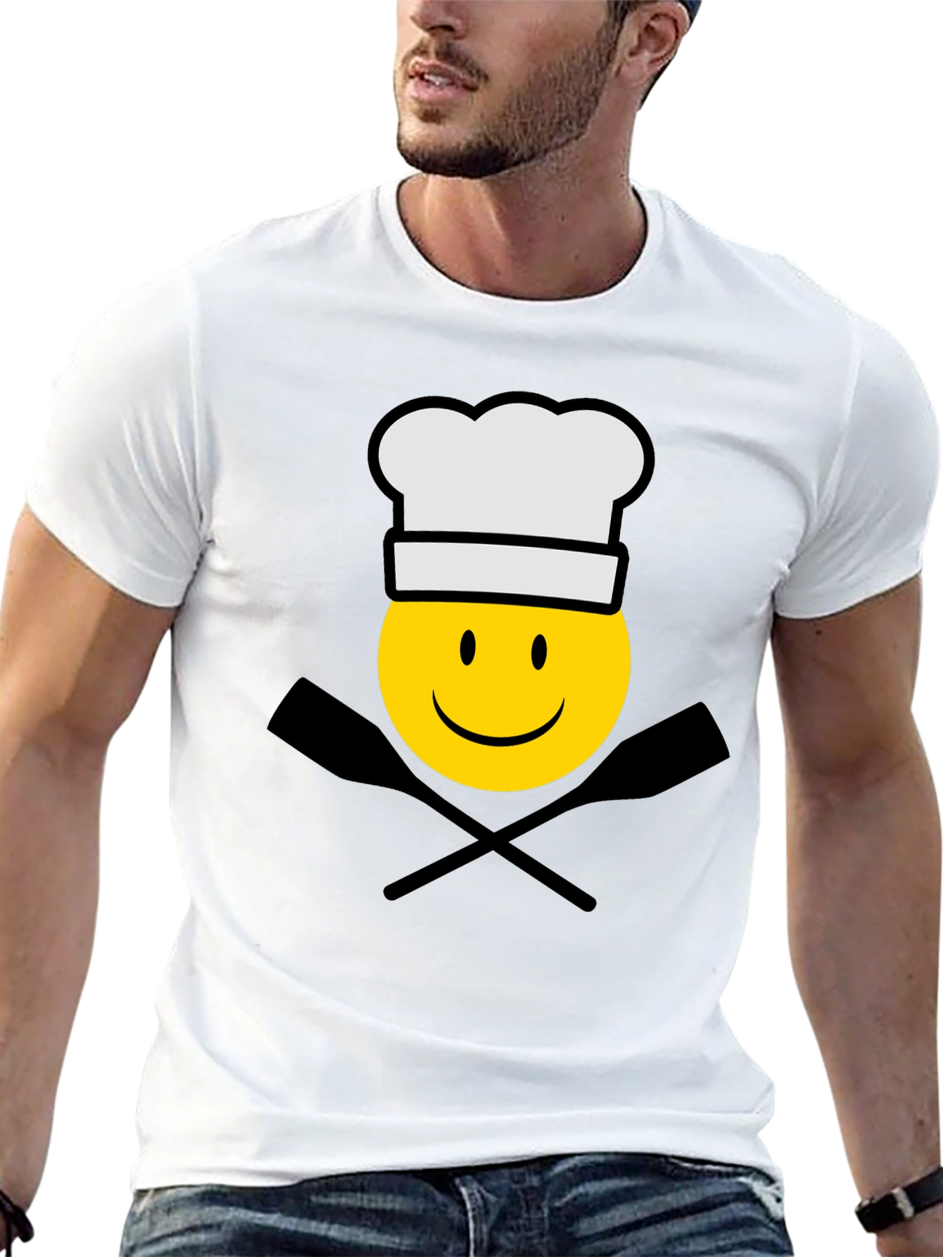 Chef Emoji Black T-Shirt