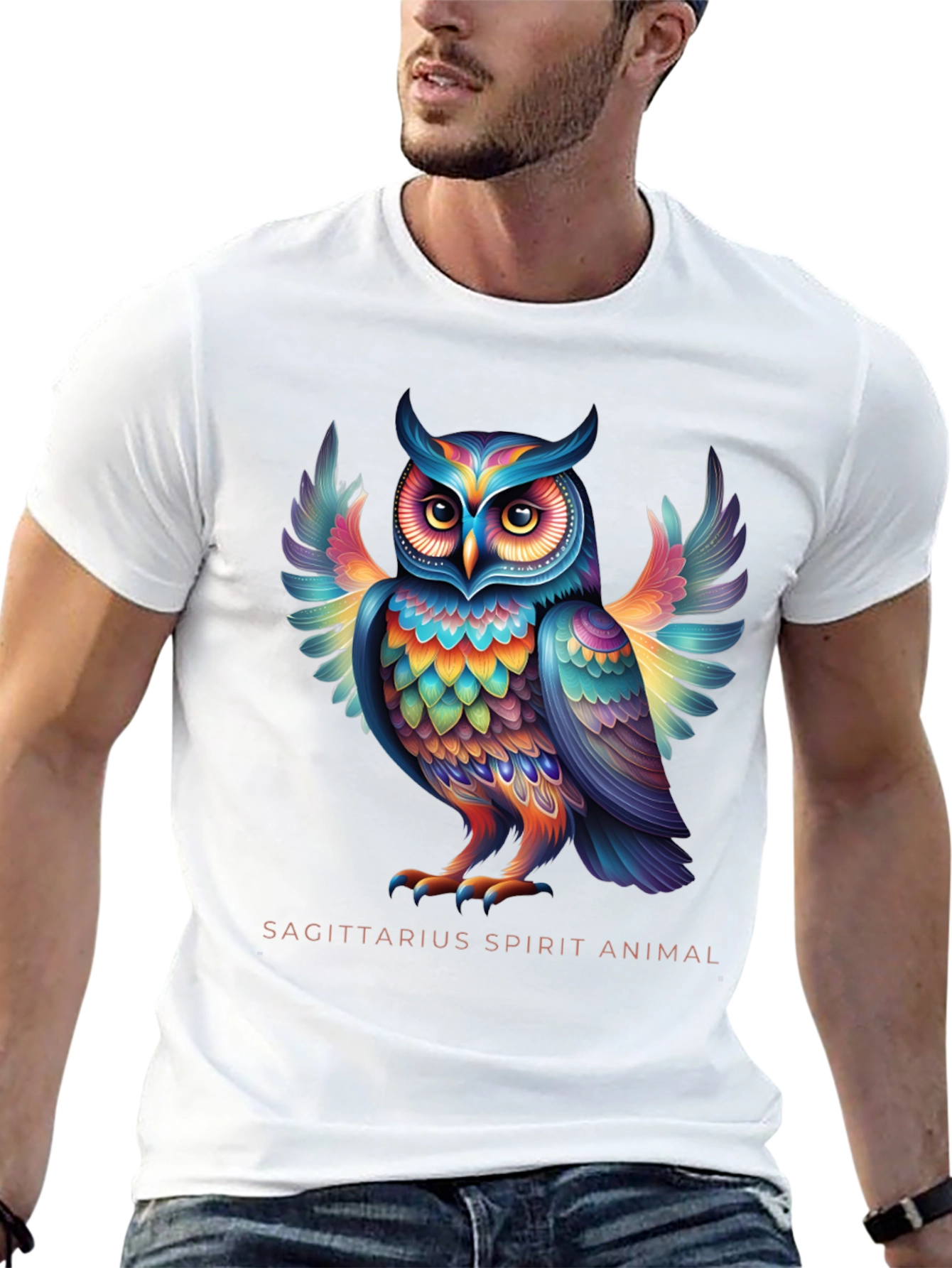 Sagittarius Spirit Animal Owl Graphic Tee