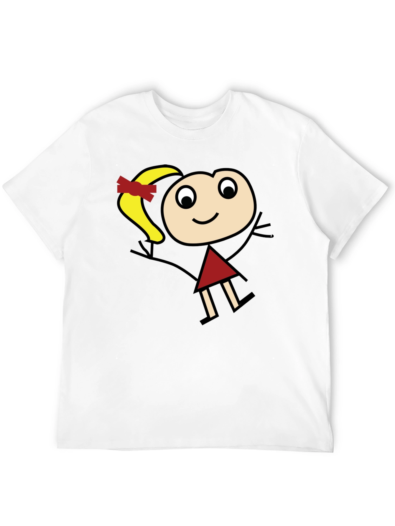 Stick Figure Girl Graphic T-Shirt - Unisex Casual Tee