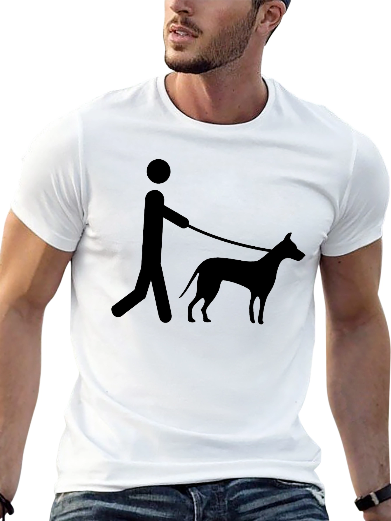 Dog Walker Graphic Tee - Casual Style