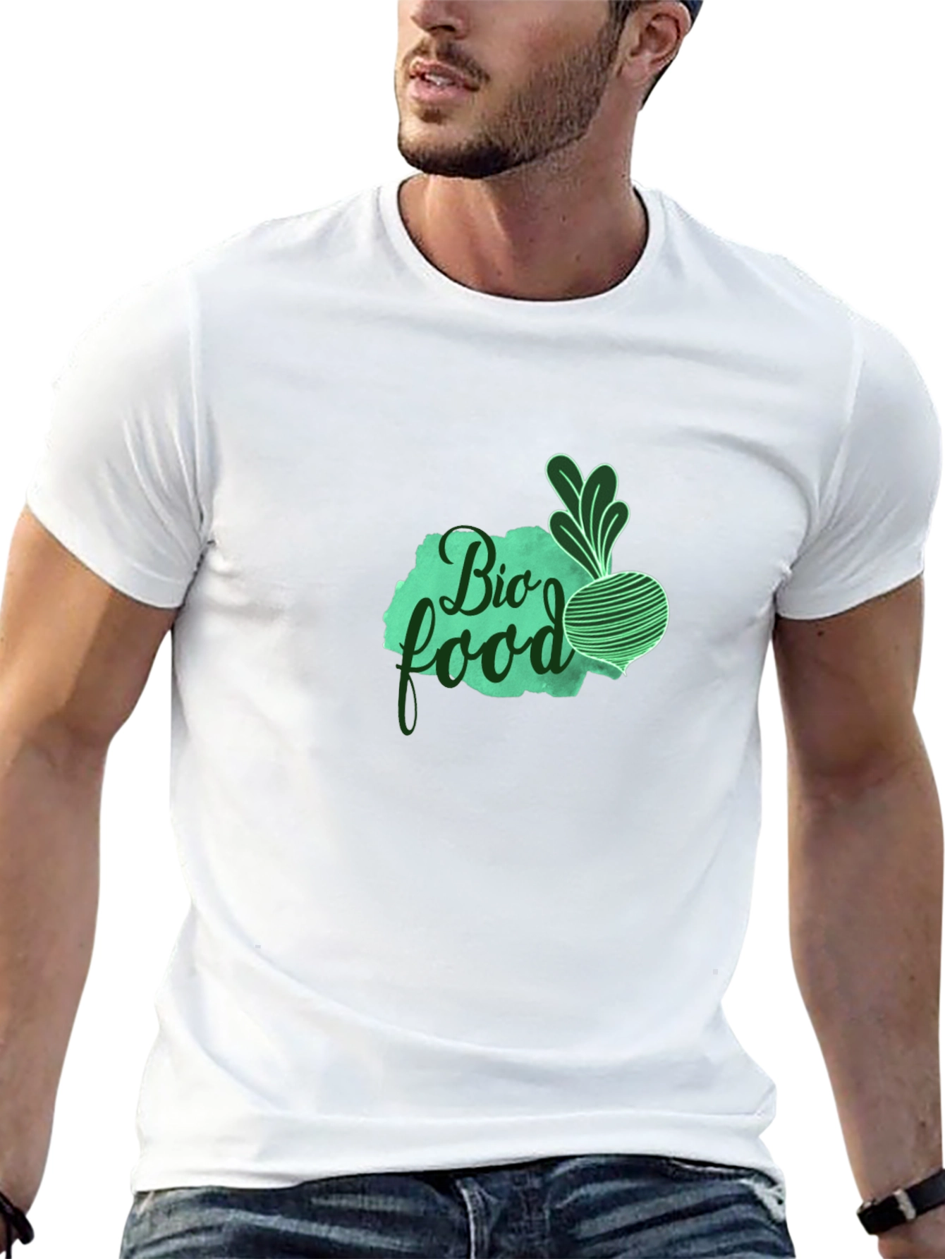 Bio Food Graphic Tee - Eco-Friendly Style