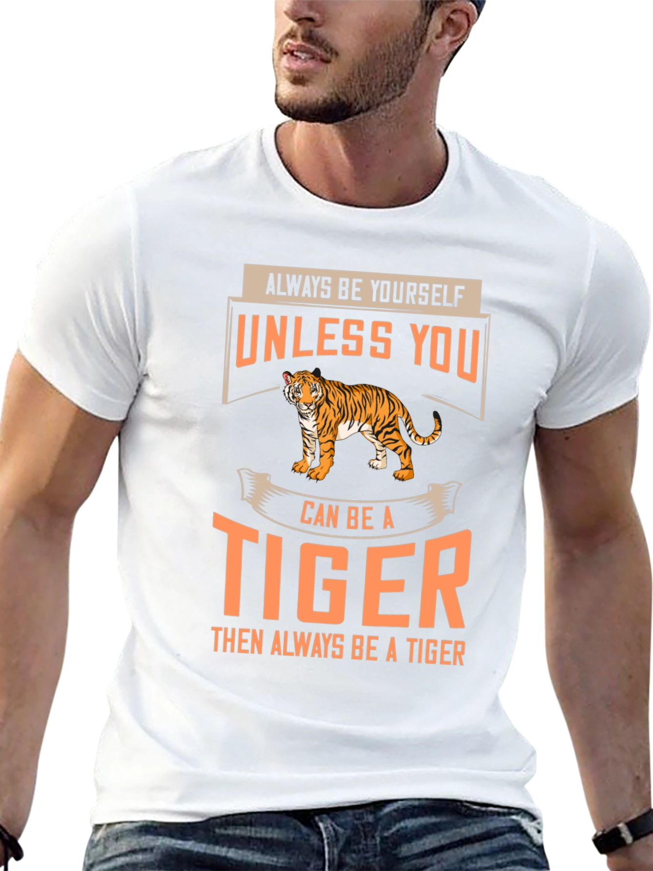 Always Be a Tiger Graphic T-Shirt - Black