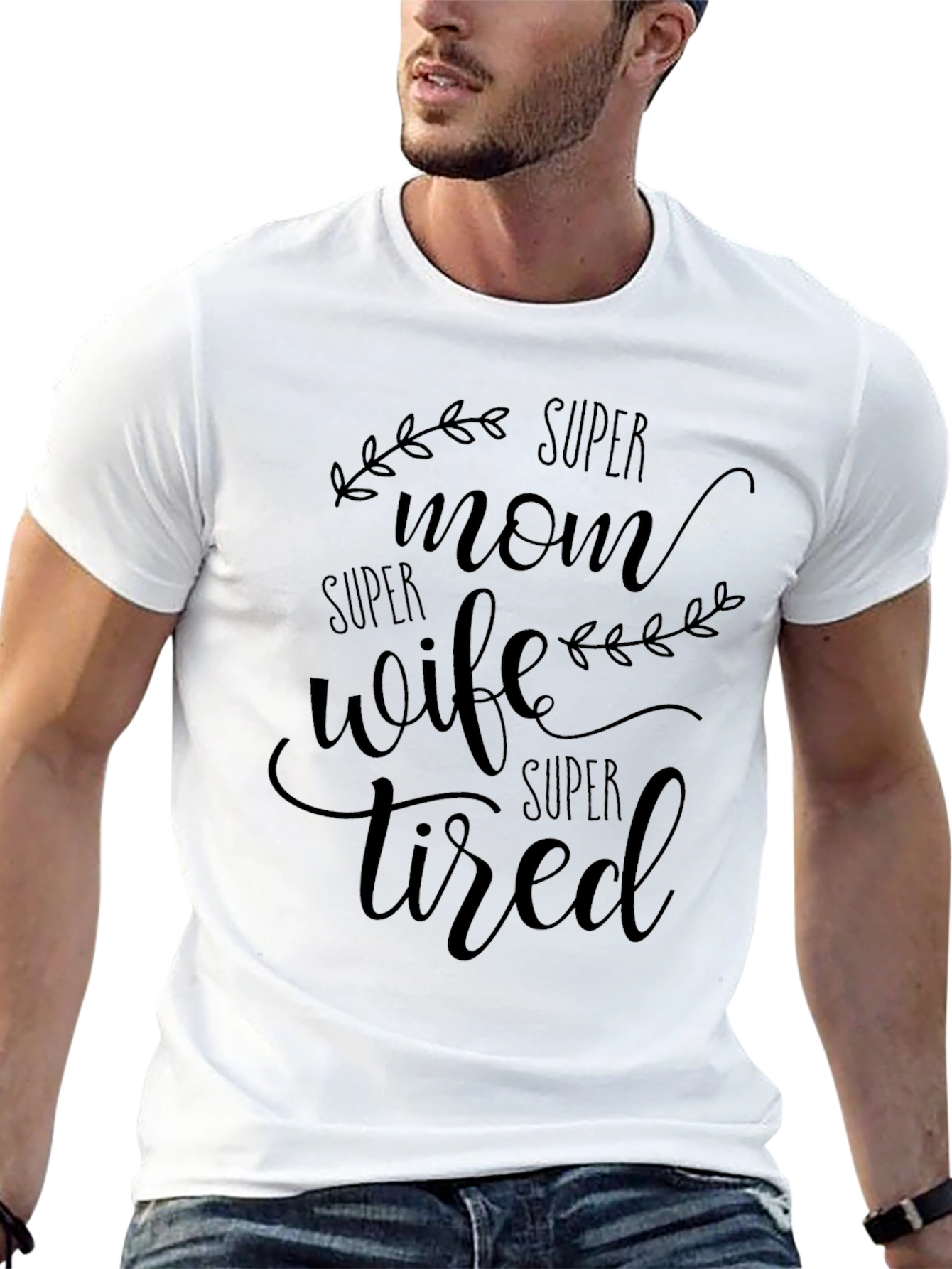Super Mom Wife Tired Graphic Tee