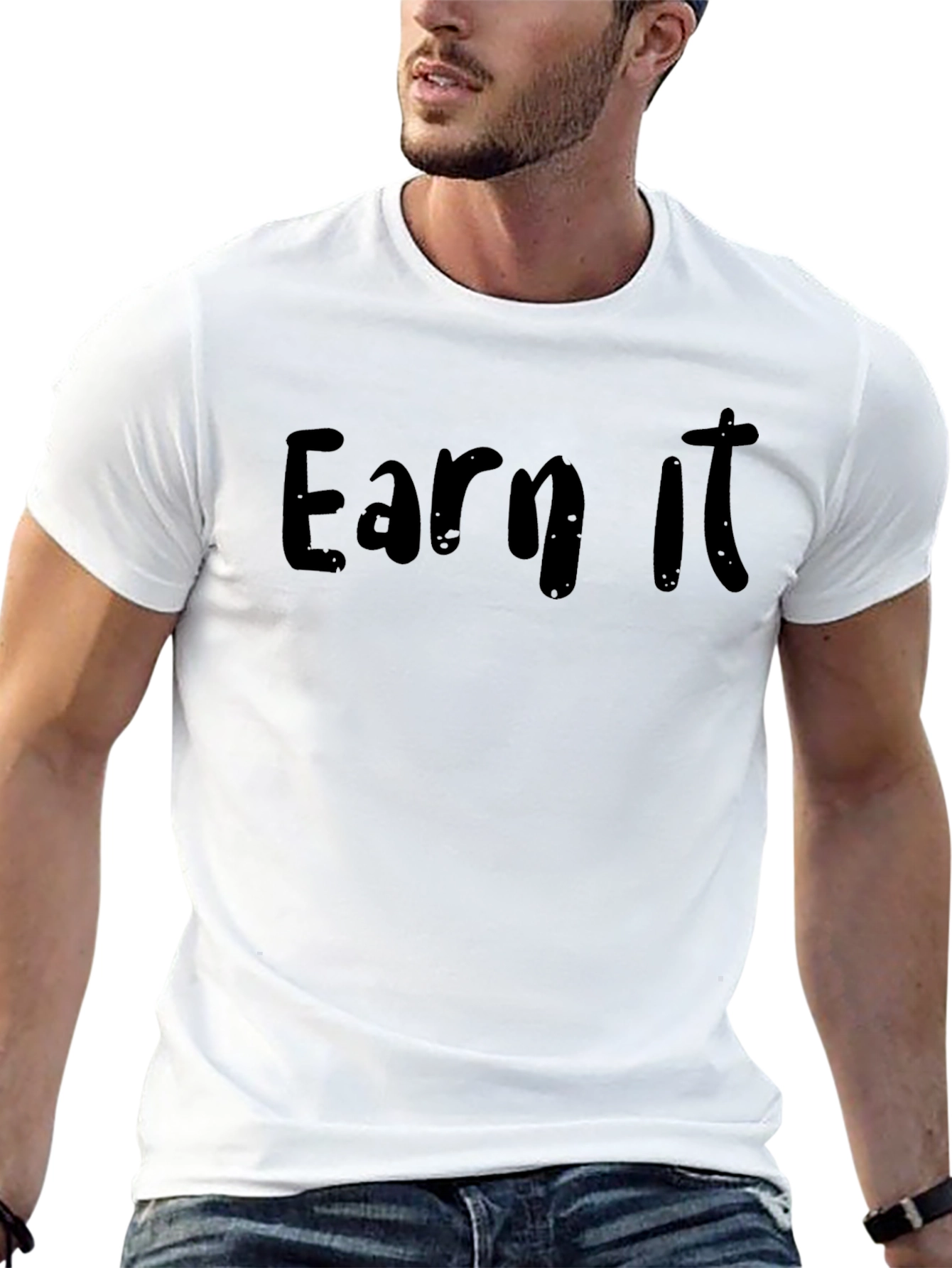 Earn It Black Cotton T-Shirt