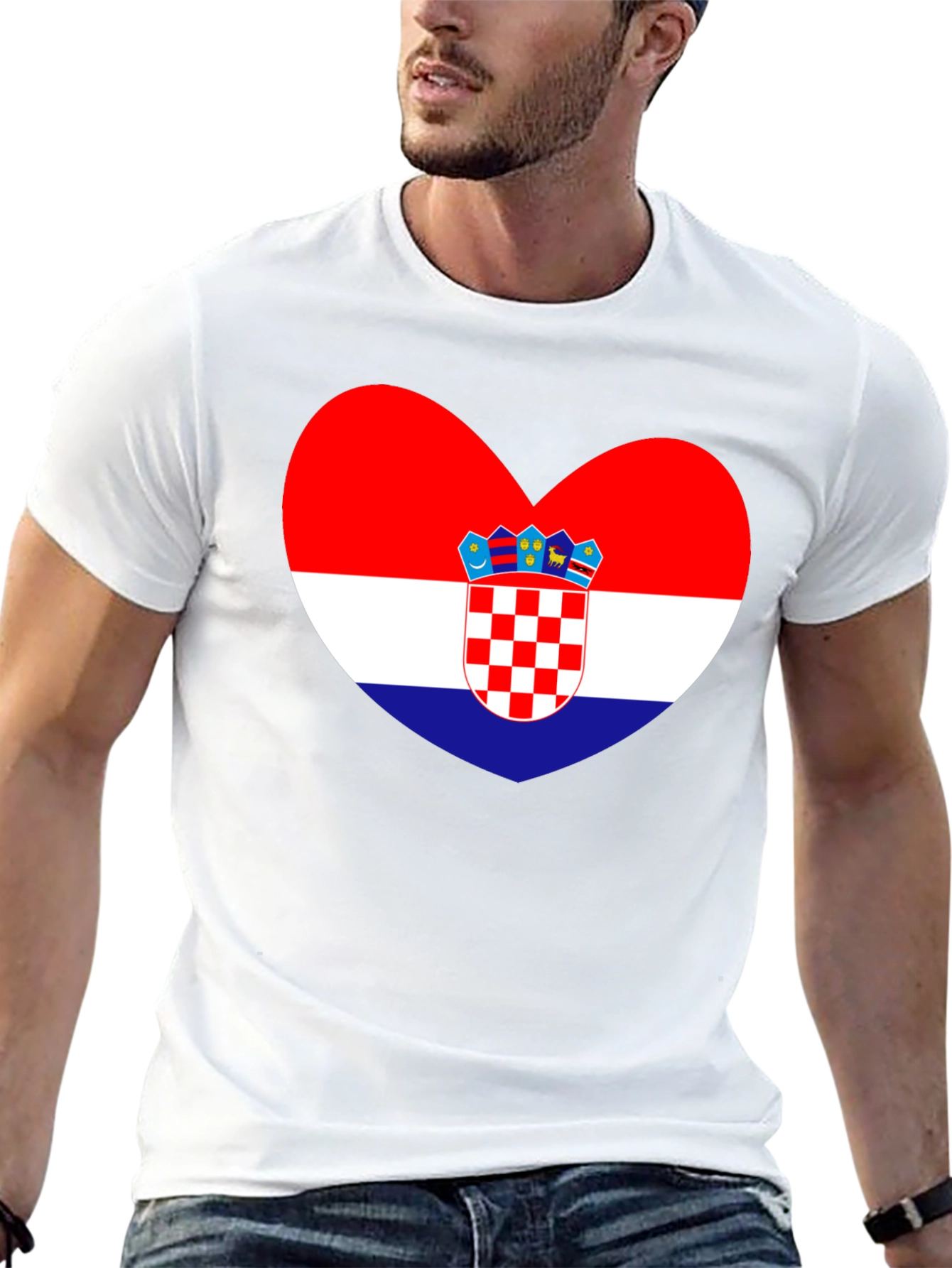 Croatia Flag Heart T-Shirt
