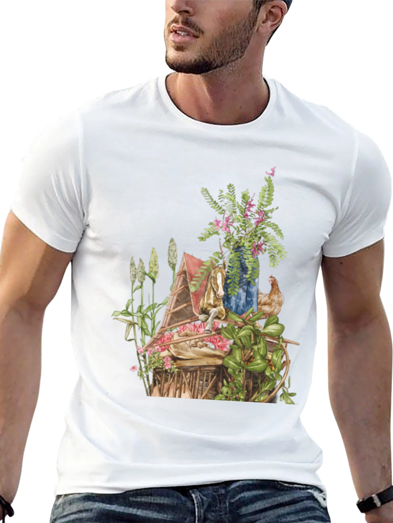 Rustic Farmhouse T-Shirt: Country Life Design