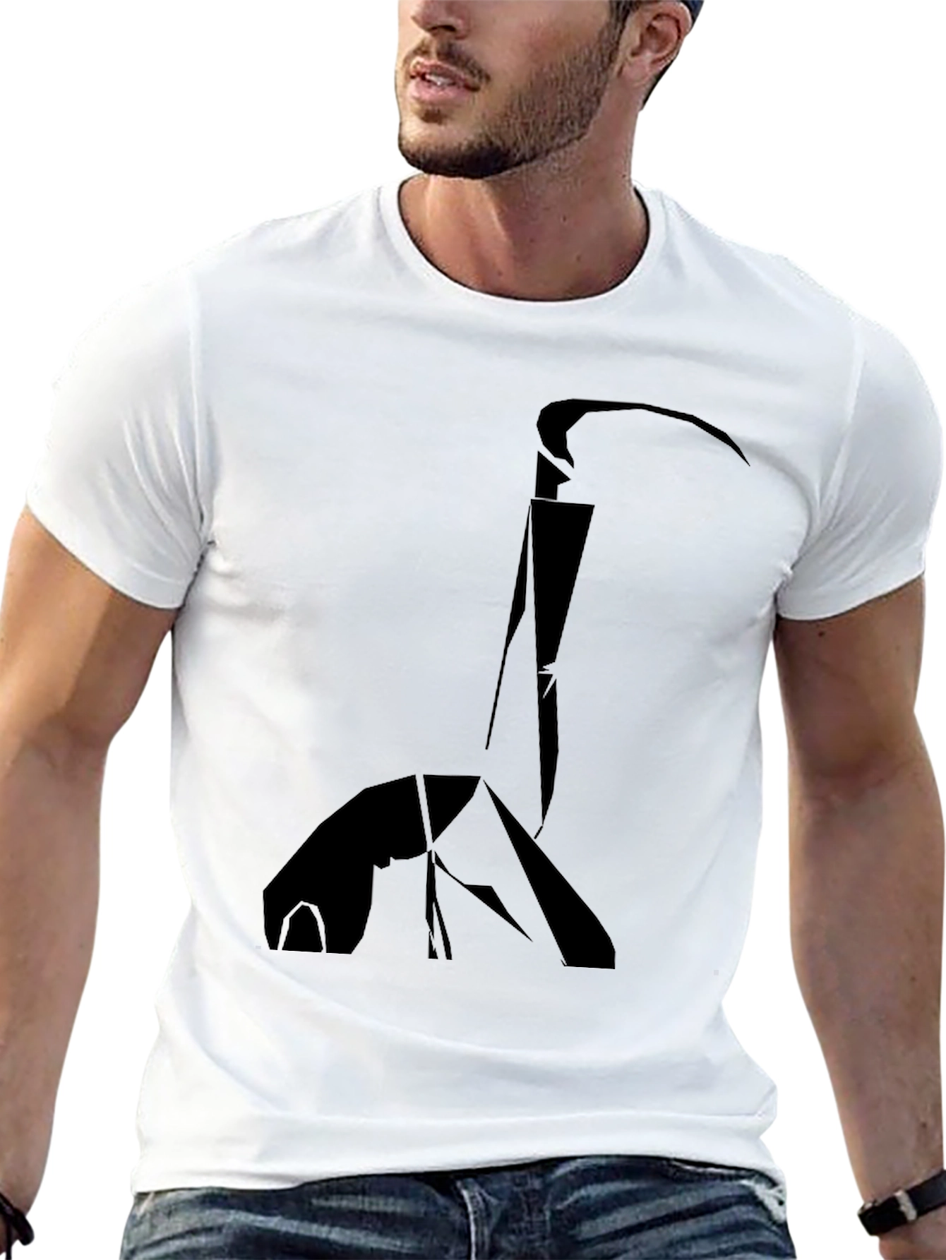 Abstract Grim Reaper Black T-Shirt
