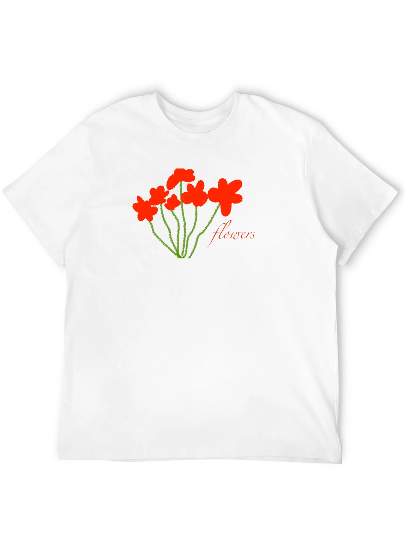 Flowers Graphic Tee - Soft Cotton Blend