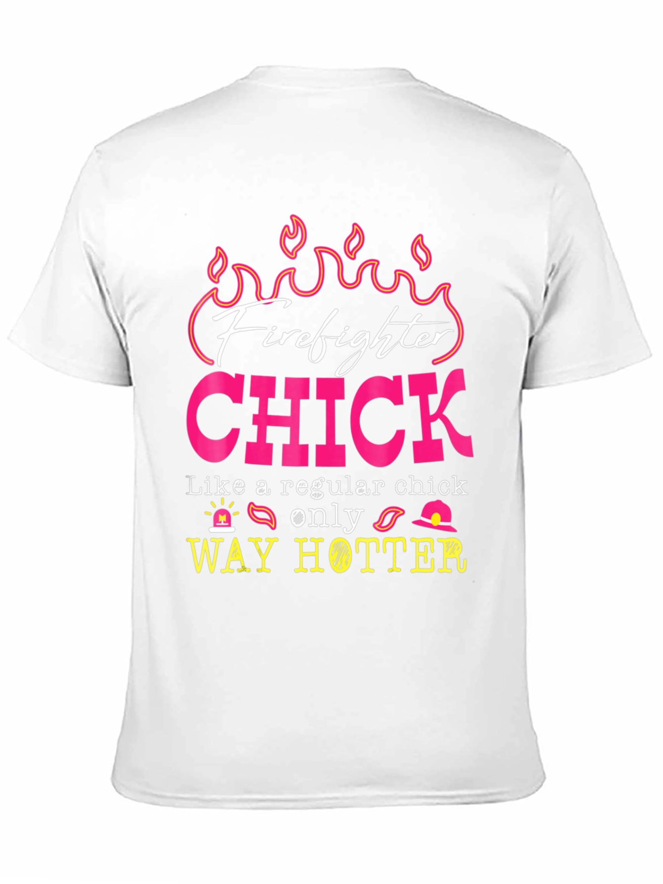 Firefighter Chick Graphic Tee - Hot Firefighter Design