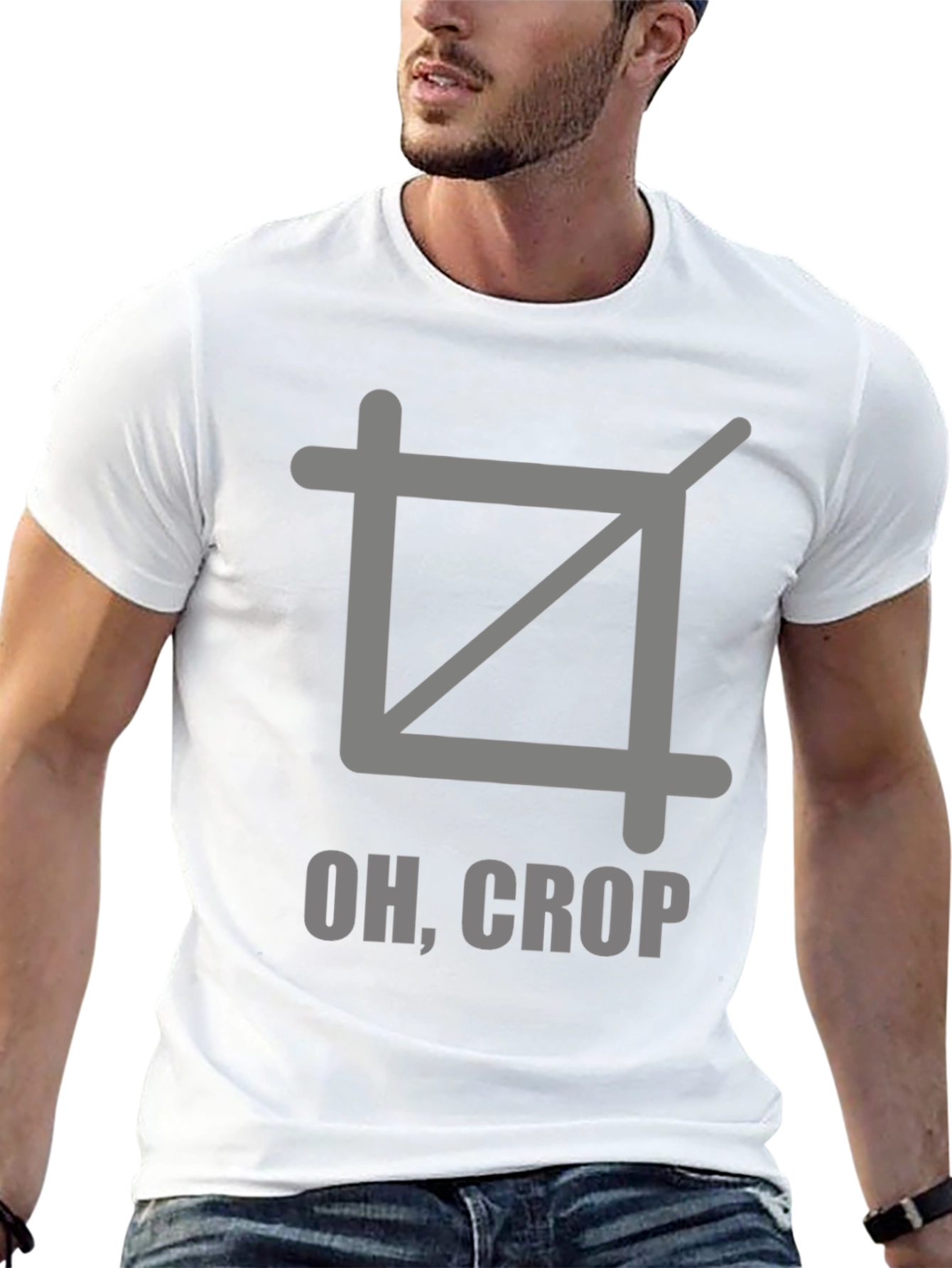 Oh Crop T-Shirt - Funny Photography Graphic Tee