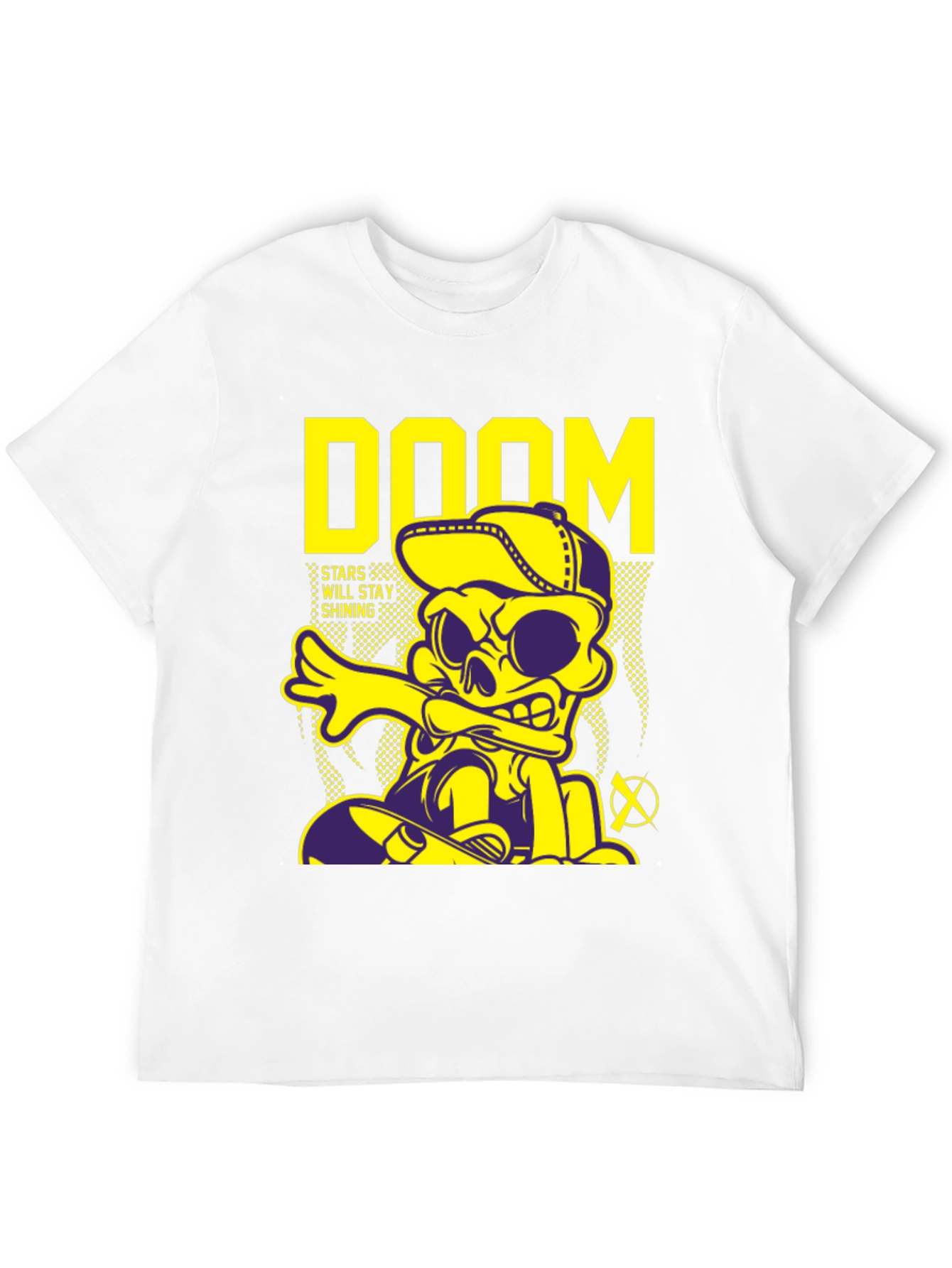 Doom Stars Shining Black Graphic T-Shirt