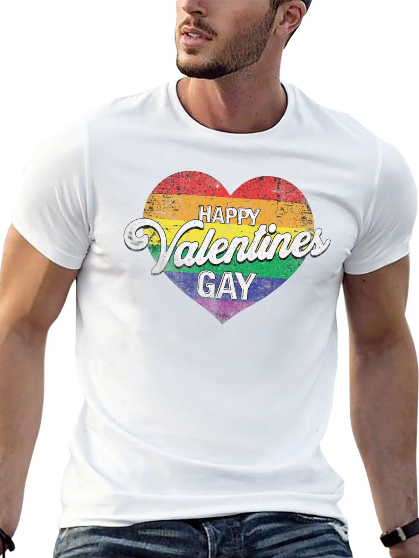 Happy Valentines Gay Pride T-Shirt