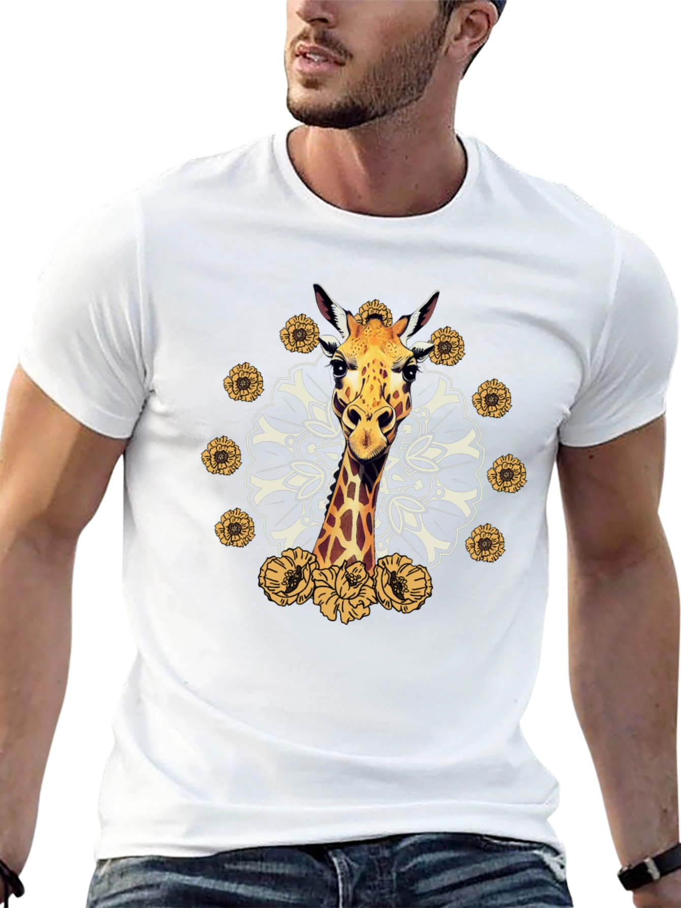 Giraffe Mandala Graphic Tee