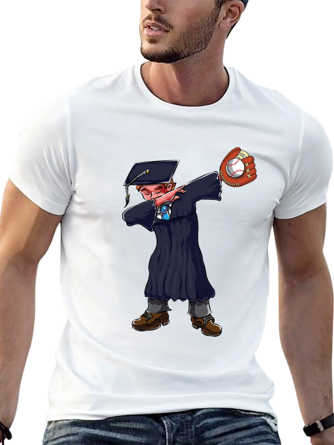 Graduate Dabbing Baseball T-Shirt