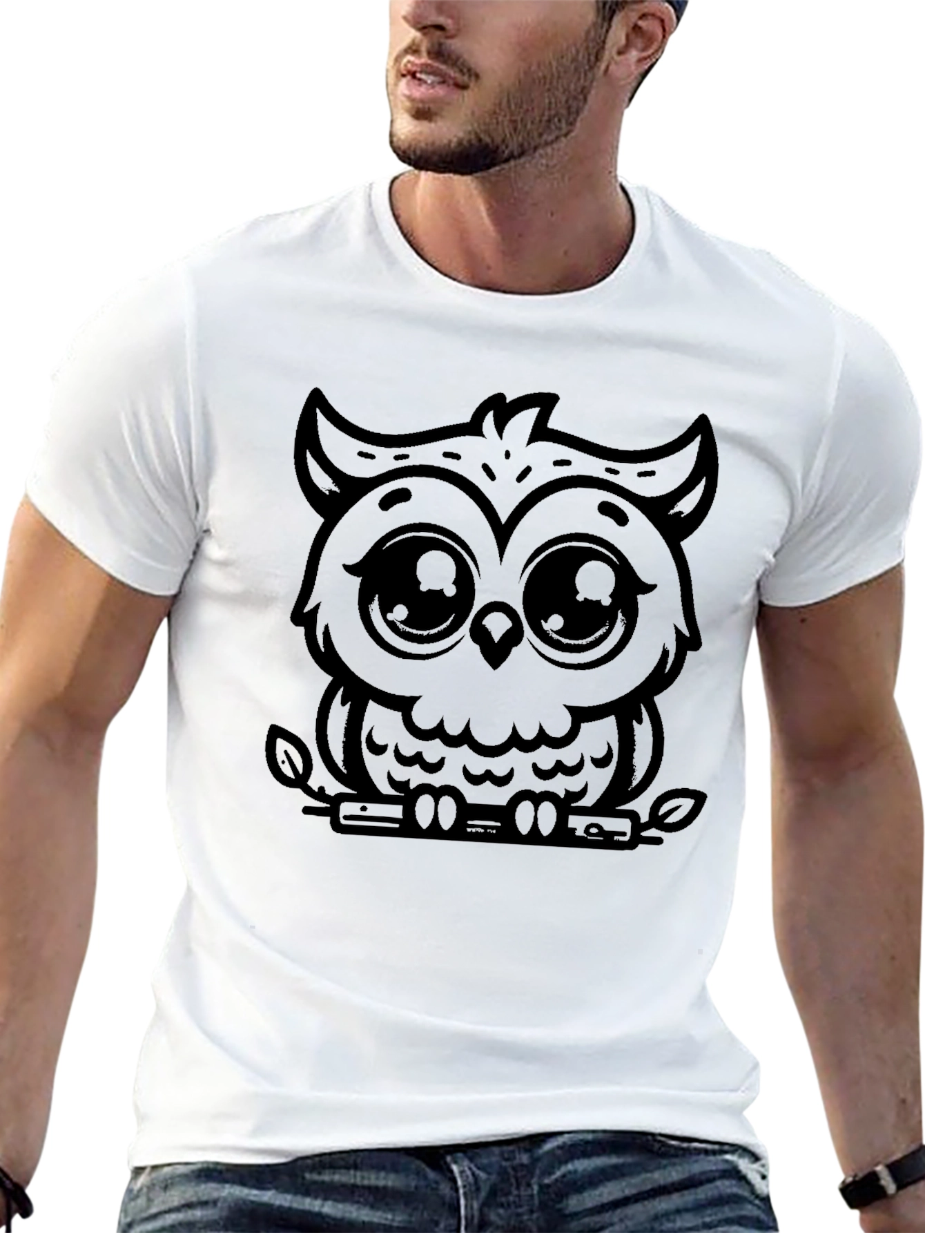 Cute Owl Graphic T-Shirt - Unisex Black Tee