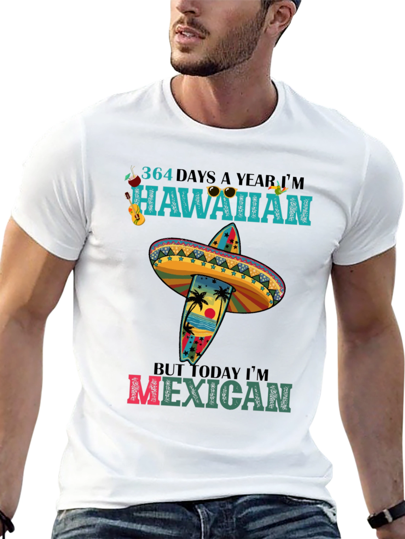Hawaiian Sombrero T-Shirt - Mexicali Vibes