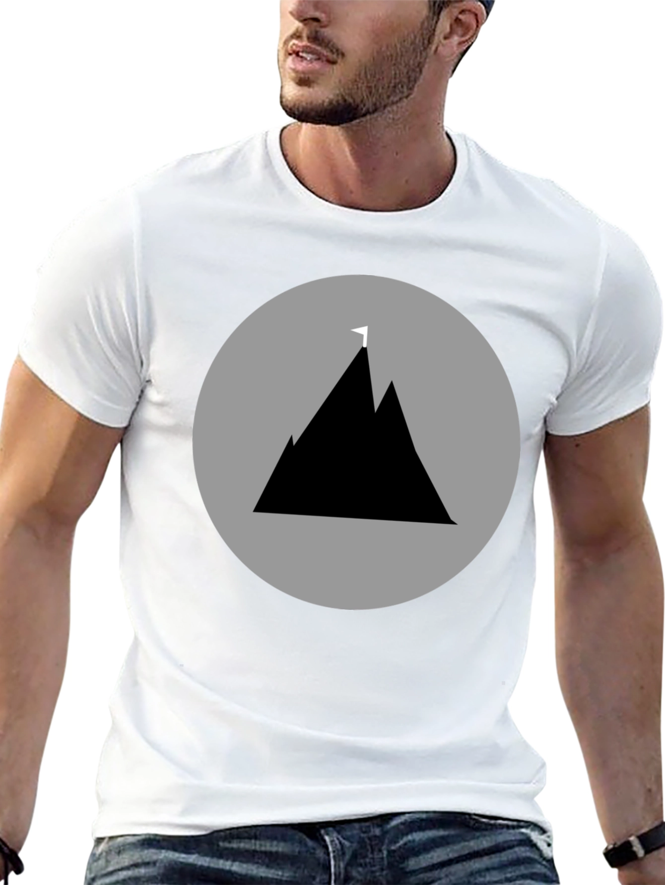Mountain Peak Graphic Tee - Black