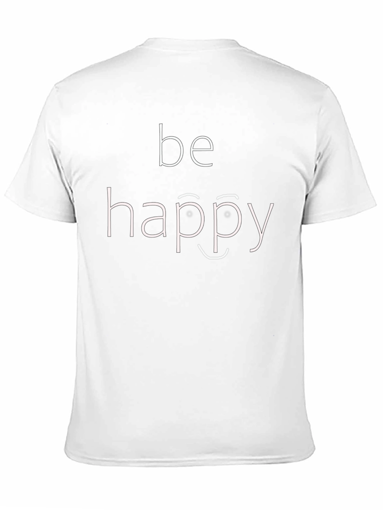 Be Happy Graphic Tee - Black Cotton T-Shirt