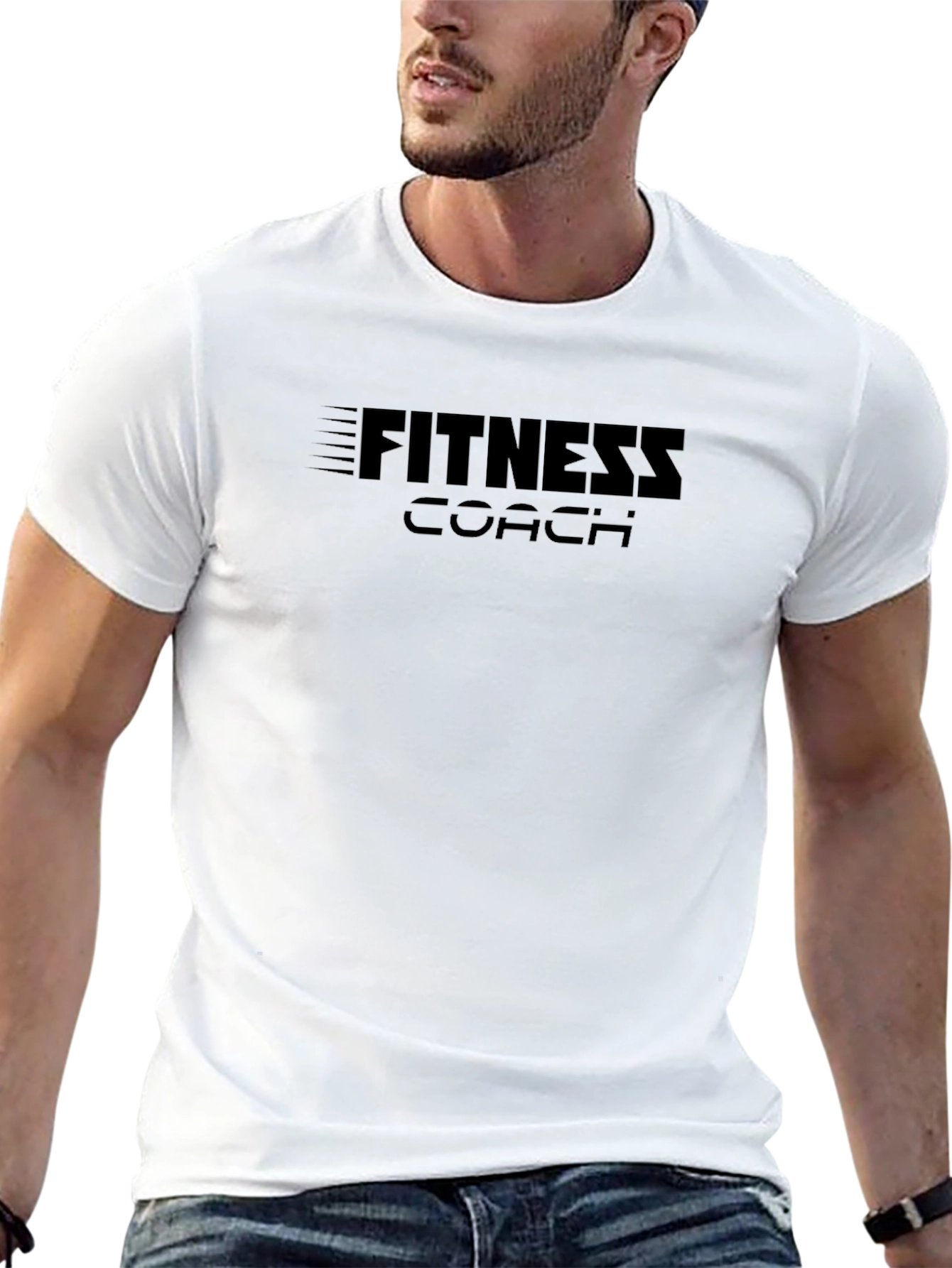 Fitness Coach Black T-Shirt - Motivational Apparel