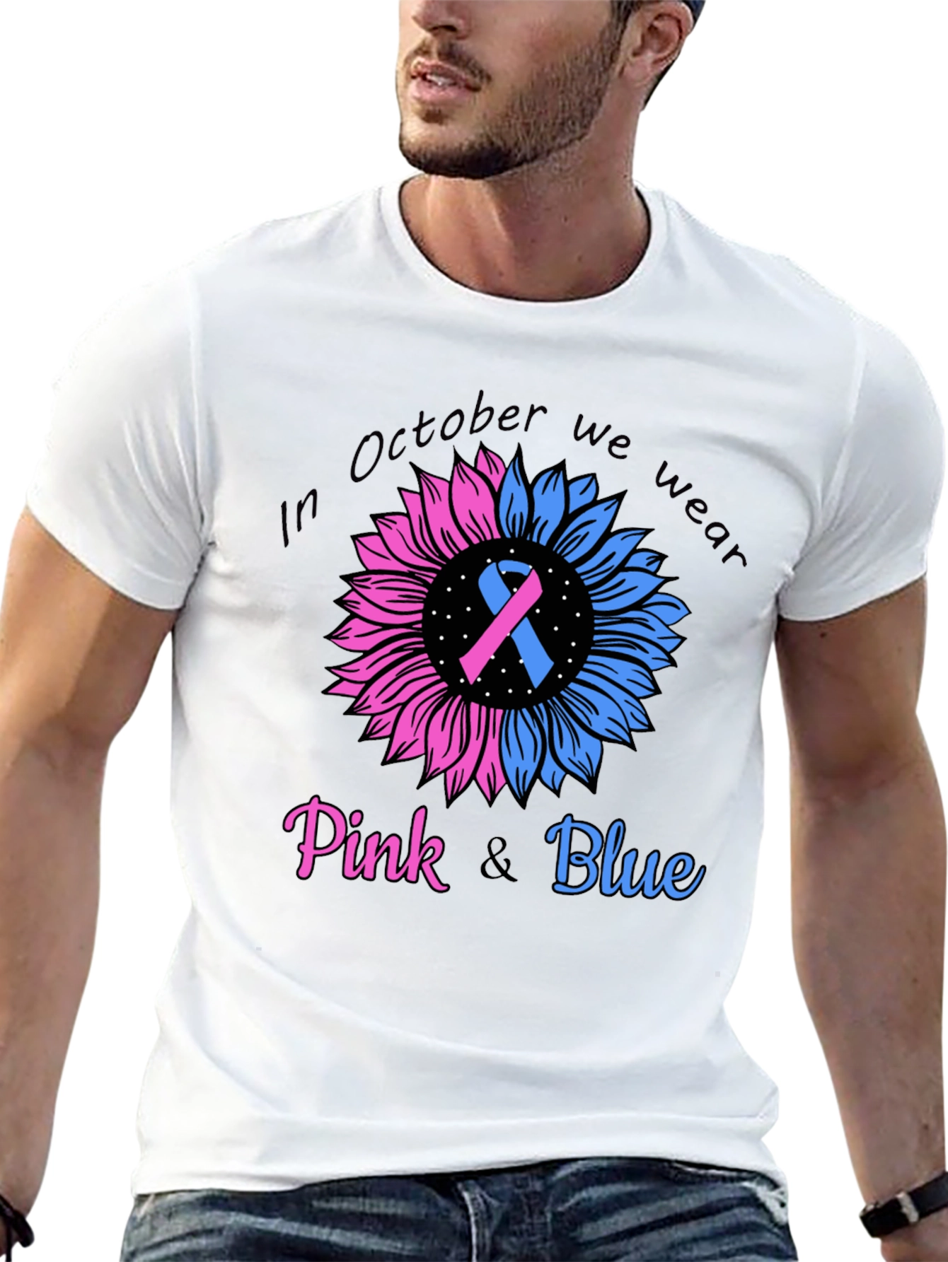 October Pink and Blue Awareness T-Shirt