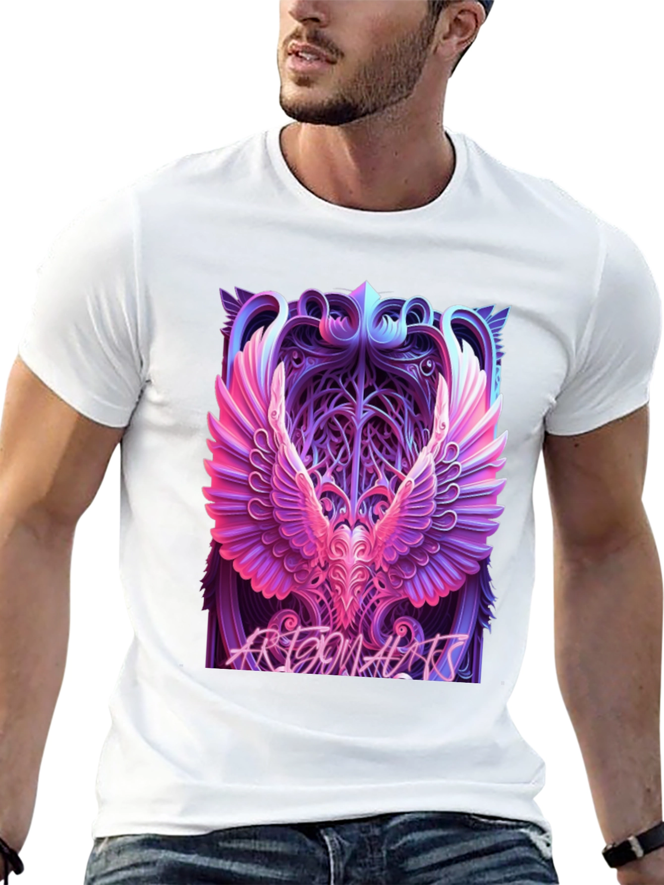 Phoenix Wings Graphic Black T-Shirt